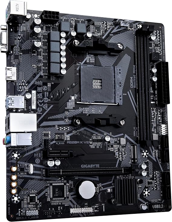 Gigabyte Motherboard Amd Am4 Matx A520m K V2 1.0