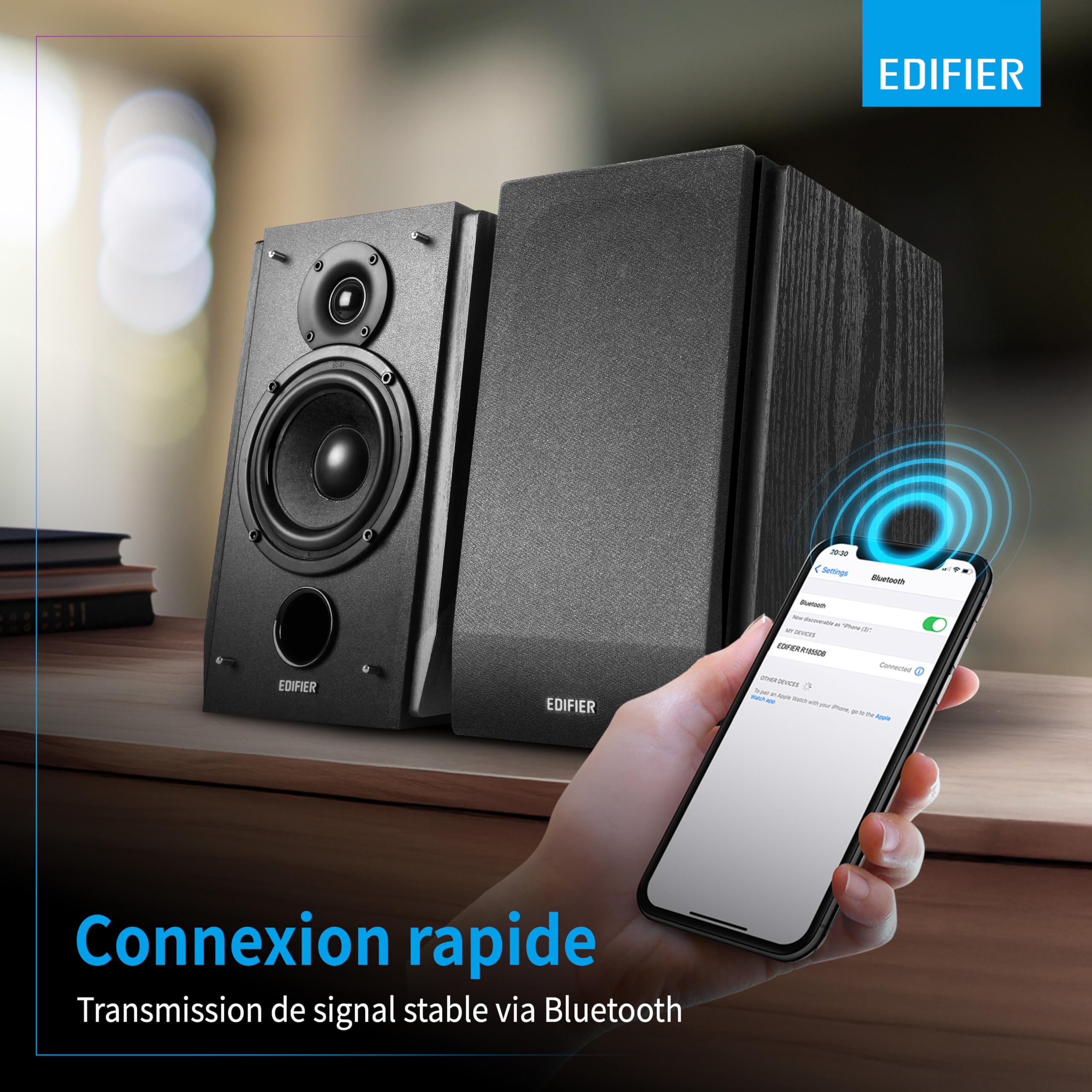 Edifier R1855DB 2-voies Noir Avec fil &sans fil 70 W