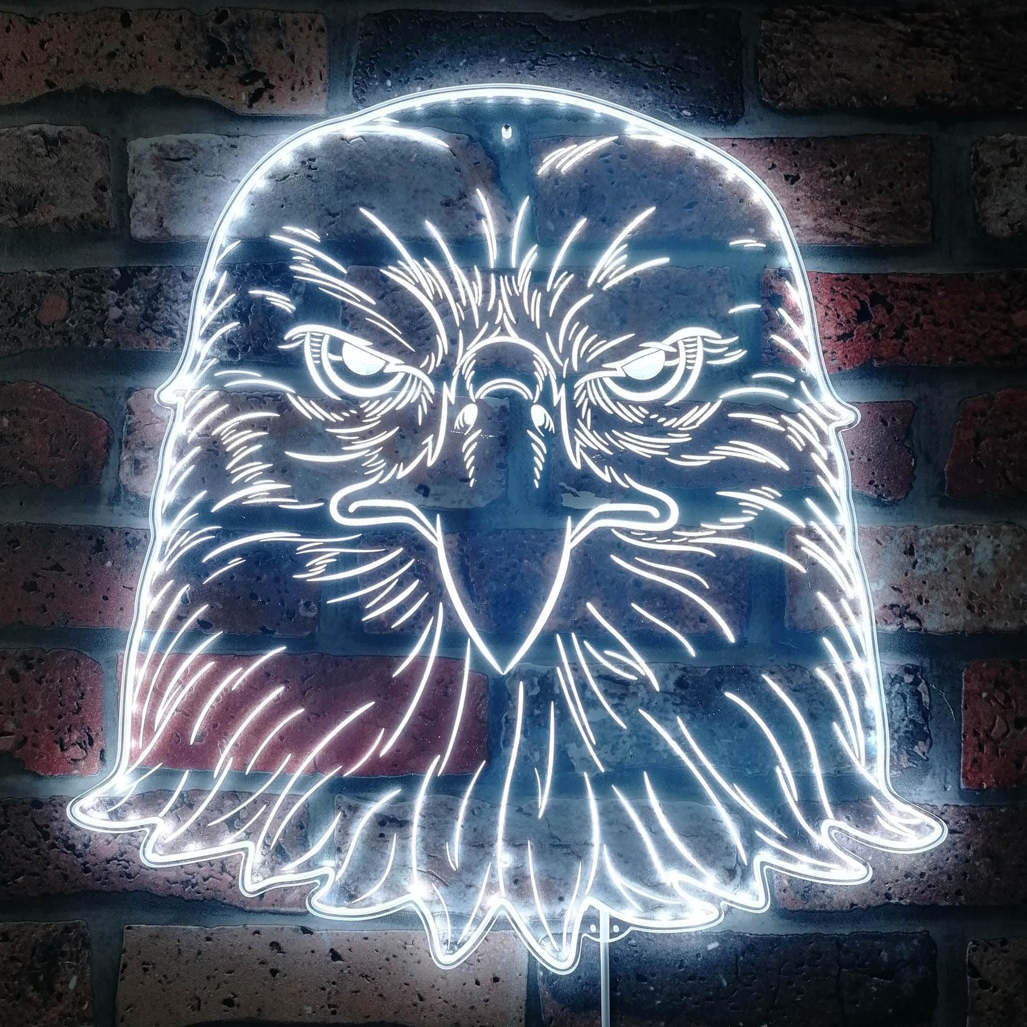 ADVPRO Falcon Eagle Head Bird RGB Dynamic Glam LED Sign - Cut-to-Edge Shape - Smart 3D Wall Decoration - Multicolor Dynamic Signage st06s22-fnd-i0072-c — image 1