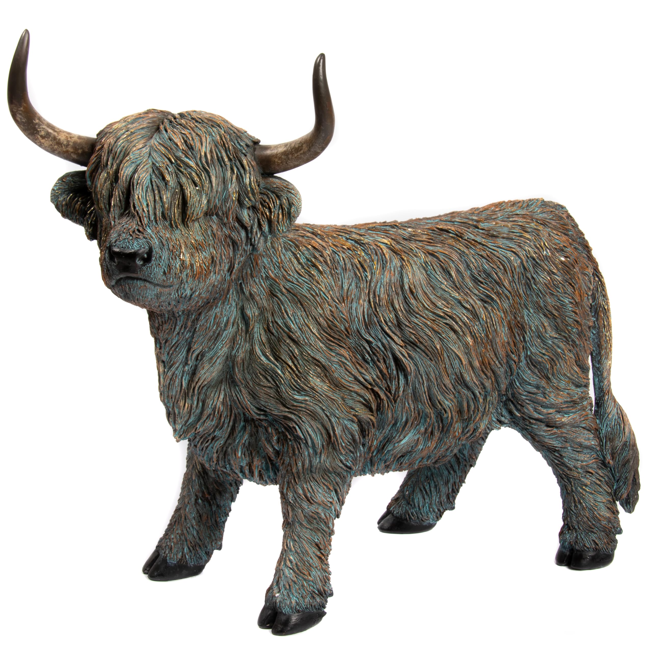 L & P Home & Gifts Women's Highland Cow Large Lesser & Pavey Highland Cow Art Sculptures Home Decor Figurines & Ornaments For Home & Office | Decorative Accessories Statues For Indoor & Outdoor | Lovely Gifts For & Men