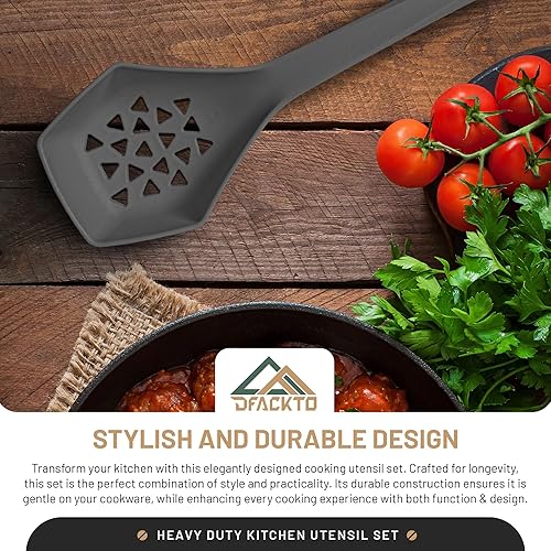 Miniatura 5 de Juego de utensilios de cocina resistentes, 6 piezas de nailon antiadherente, alta resistencia al calor para estufa y plancha, 6 piezas para cocinar