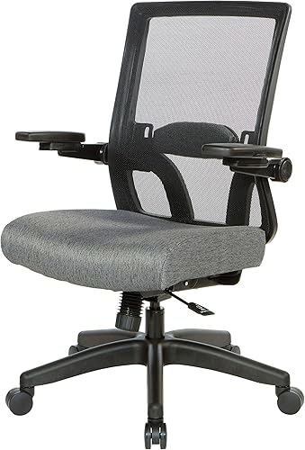 Miniatura 56 de Space Seating 867 Series - Silla de administrador ajustable con respaldo de malla transpirable, soporte lumbar y brazos abatibles acolchados,