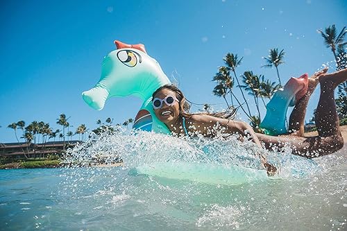 Miniatura 8 de Poolcandy - Flotador inflable de animal para piscina, tamaño extra grande de 48 pulgadas, múltiples estilos de animales