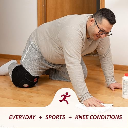 Vista 41 de KARM Rodillera de talla grande para mujeres y hombres, talla grande, soporte de rodilla ajustable para desgarro de menisco, dolor de artritis, Negro