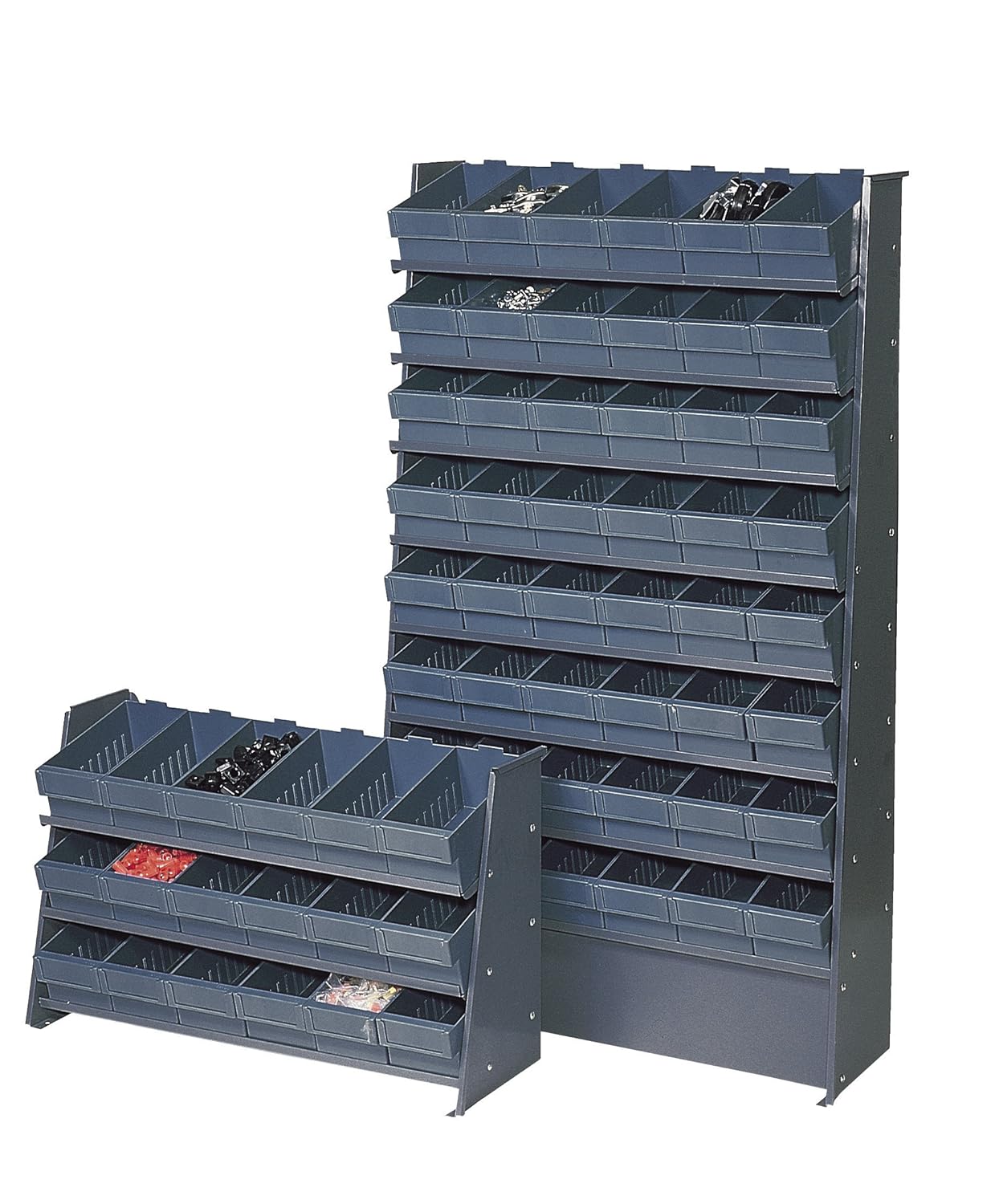 Edsal PR6551 Steel Bench Pick Rack with 12 Plastic Bins, Easy to