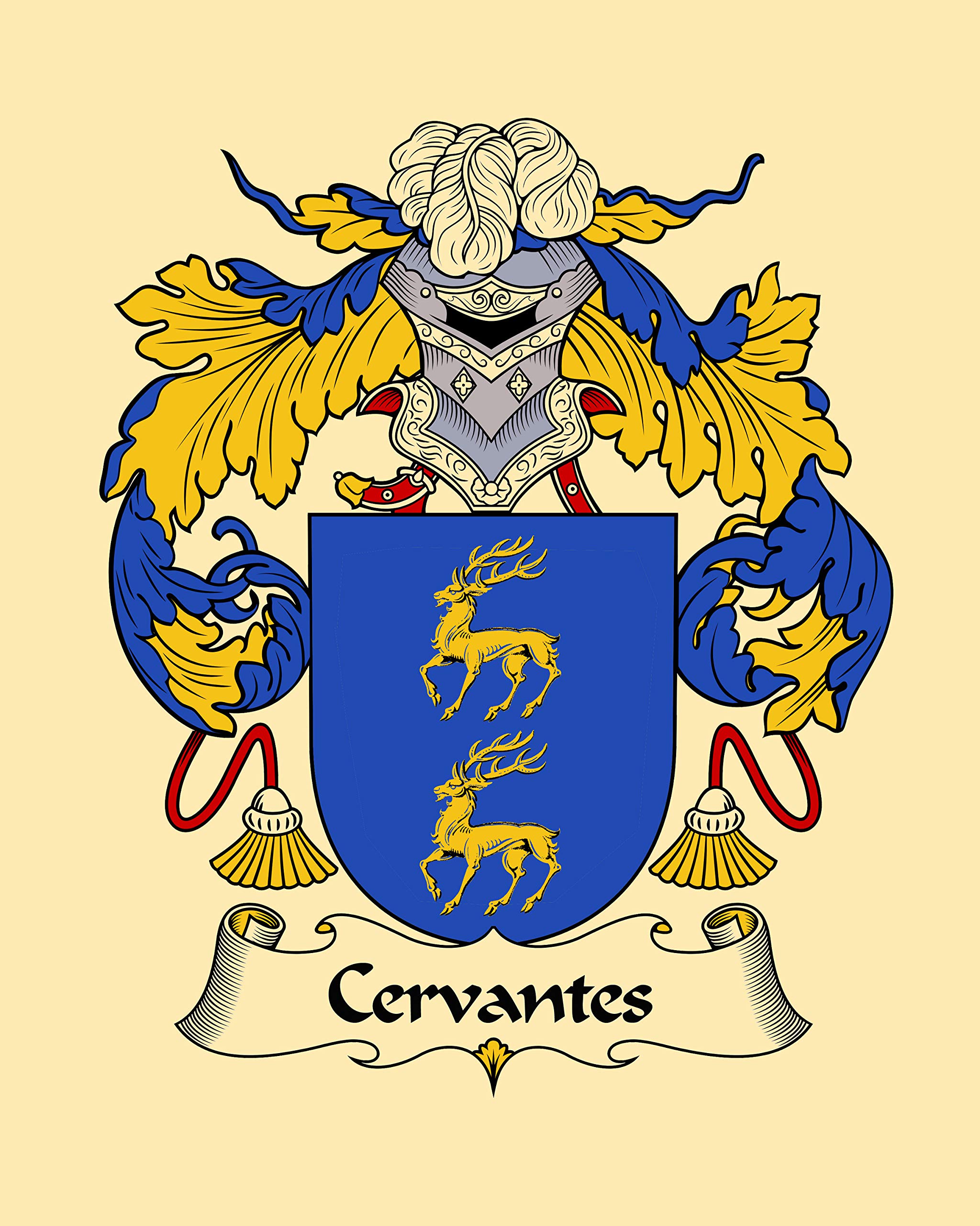 Carpe Diem Designs Cervantes Coat of Arms/Cervantes Family Crest 8X10 Photo Print for Framing, Personalized Gift, Wedding Gift