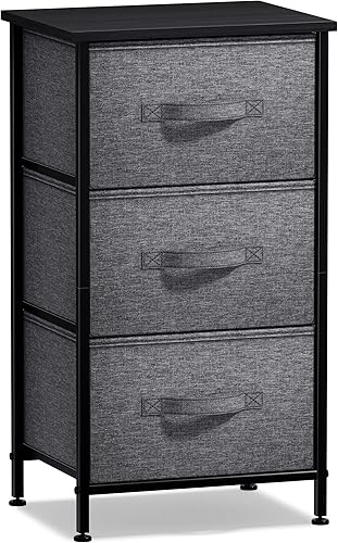 Vista 200 de Sorbus Cómoda de mesita de noche con 2 cajones de madera sintética, mesita de noche con almacenamiento para dormitorio, sala de estar, armario