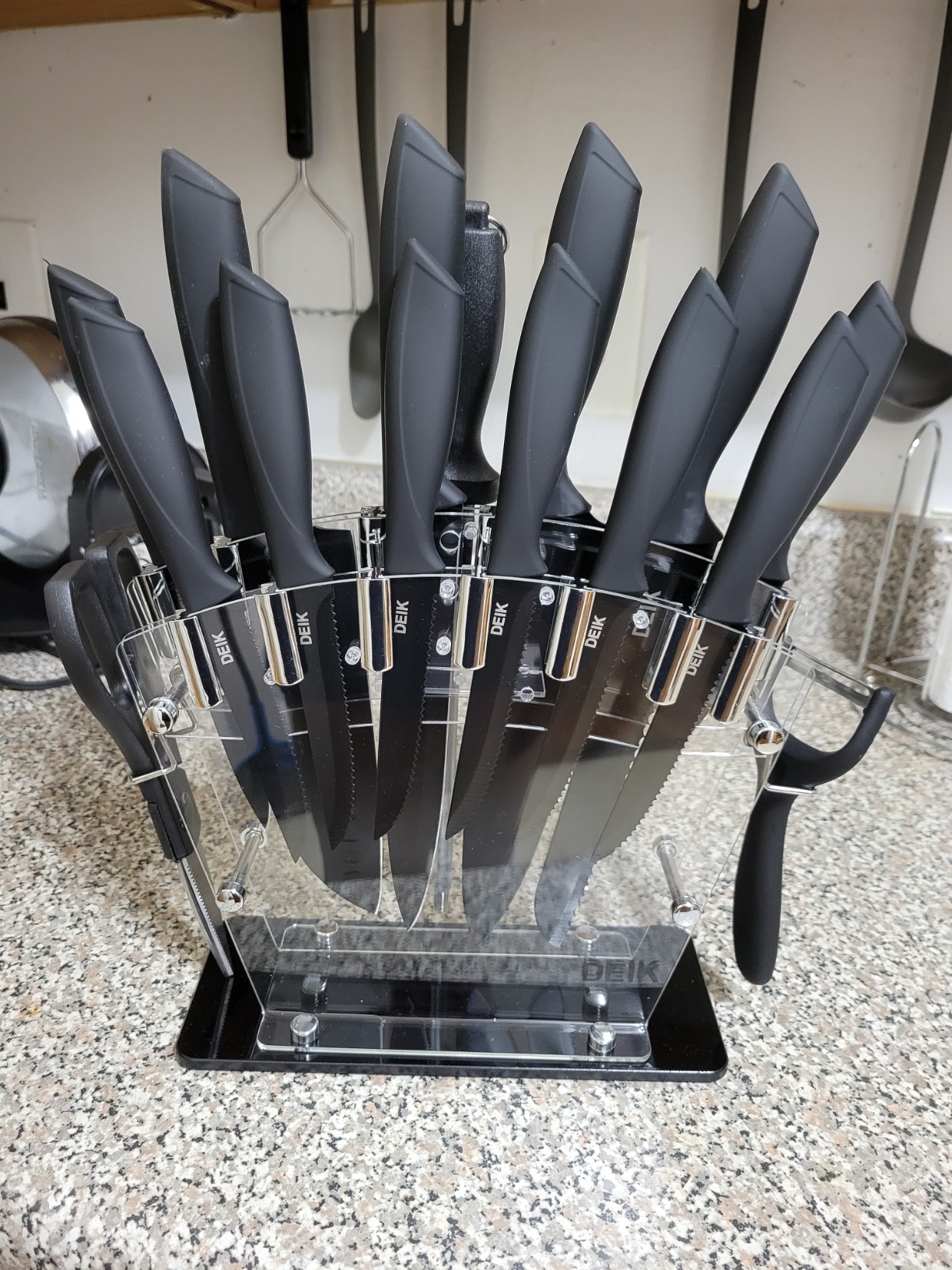 7/mo Finance Knife Set, 16 PCS High Carbon Stainless Steel Kitchen