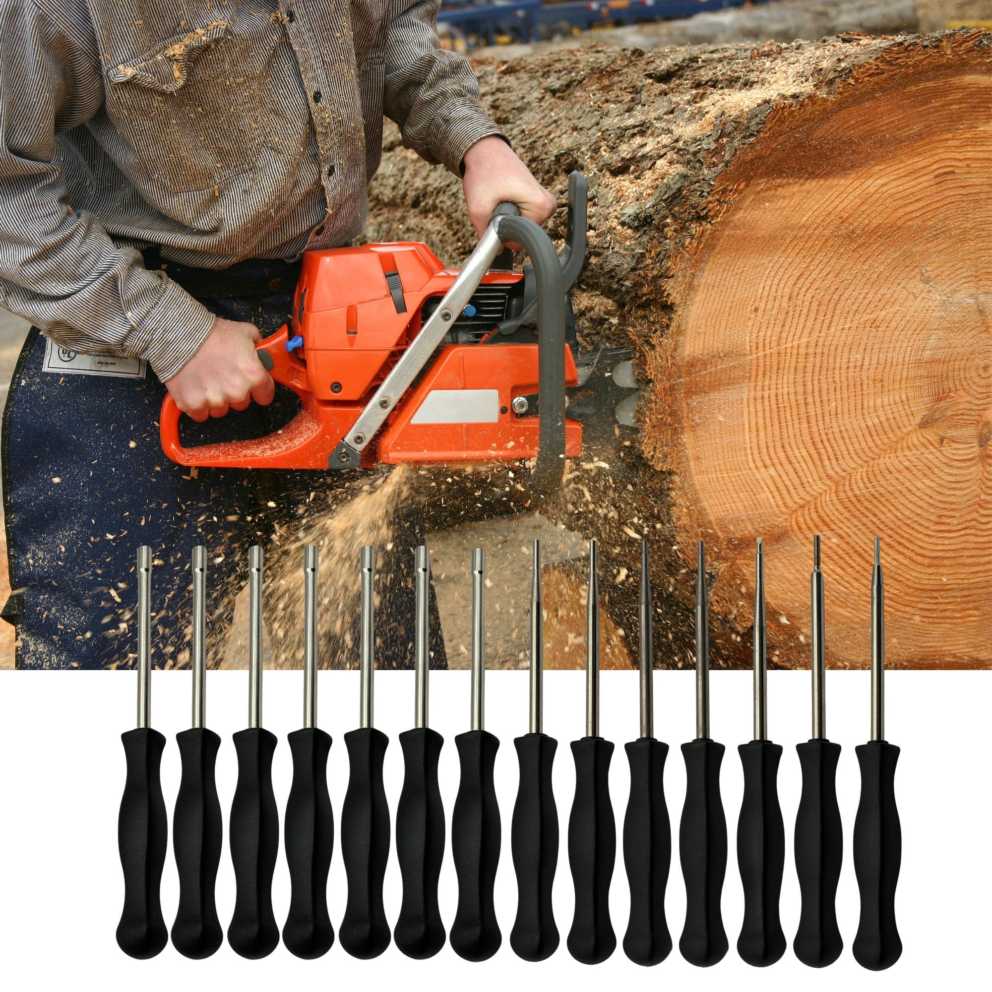 Kit d'outils de réglage de carburateur 14 pièces pour tronçonneuse STHIL Ryobi Husqvarna Echo Poulan Homelite Weed Eater Wacker Tondeuse souffleur de feuilles Tondeuse à gazon