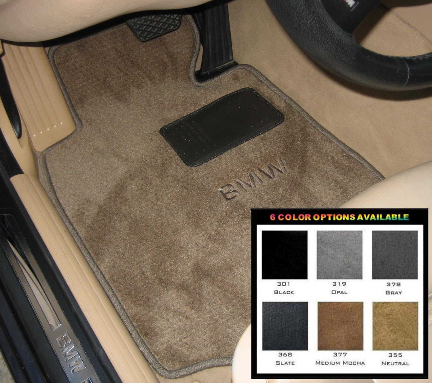 96 2002 BMW Z3 Z 3 OEM Floor Carpet Mats 2 Piece Front