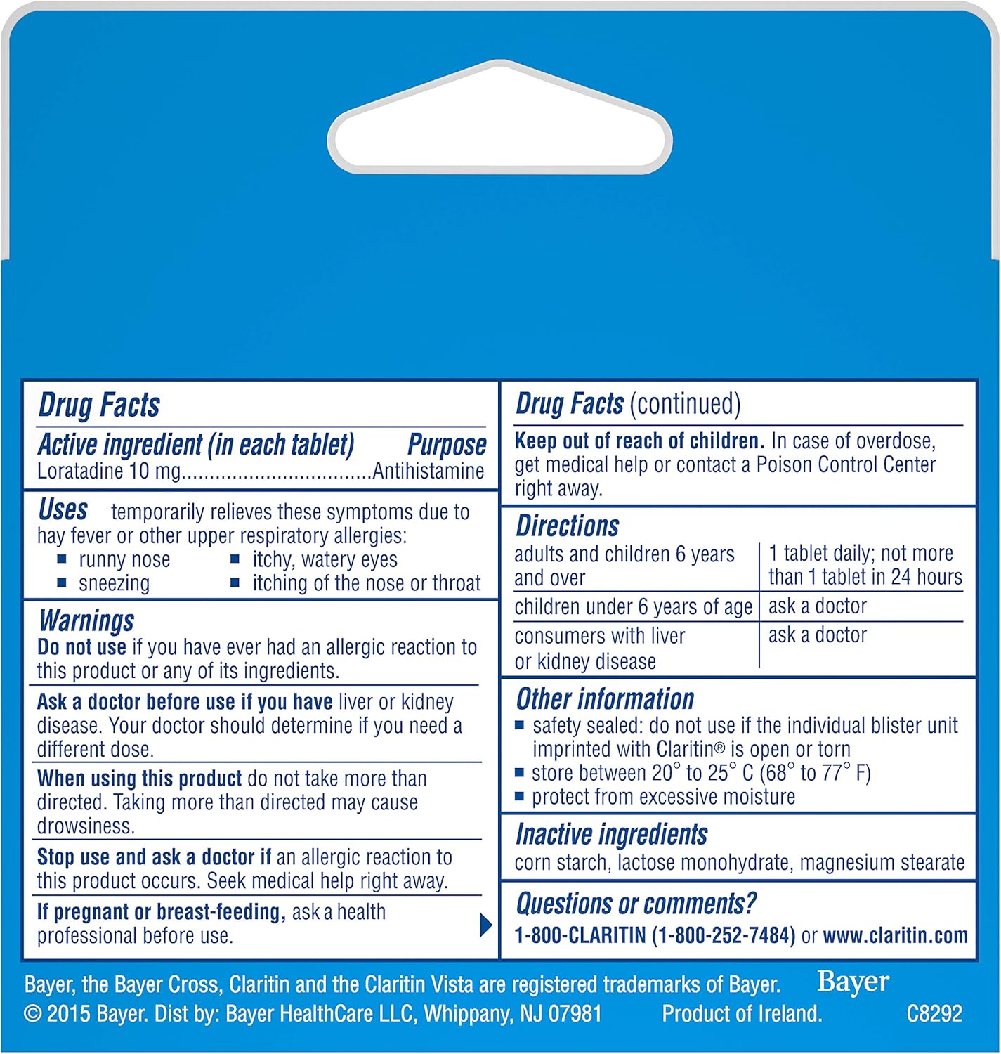 Claritin Non-Drowsy 24 Hour of Indoor & Outdoor Allergies 5 ct (Pack of 6)