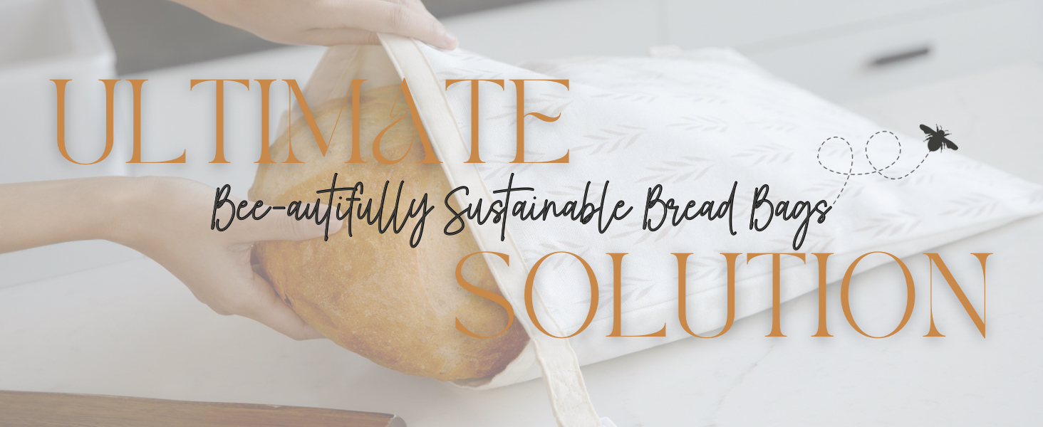 Nectar & Nest Bread Baker Set, Reusable Beeswax Bread Bags for Homemade Bread, Sourdough Bag, Organic Cotton Beeswax Bowl Cover, Limited-Edition Artist Series (December Blooms by Mackenzie Nelson Art)