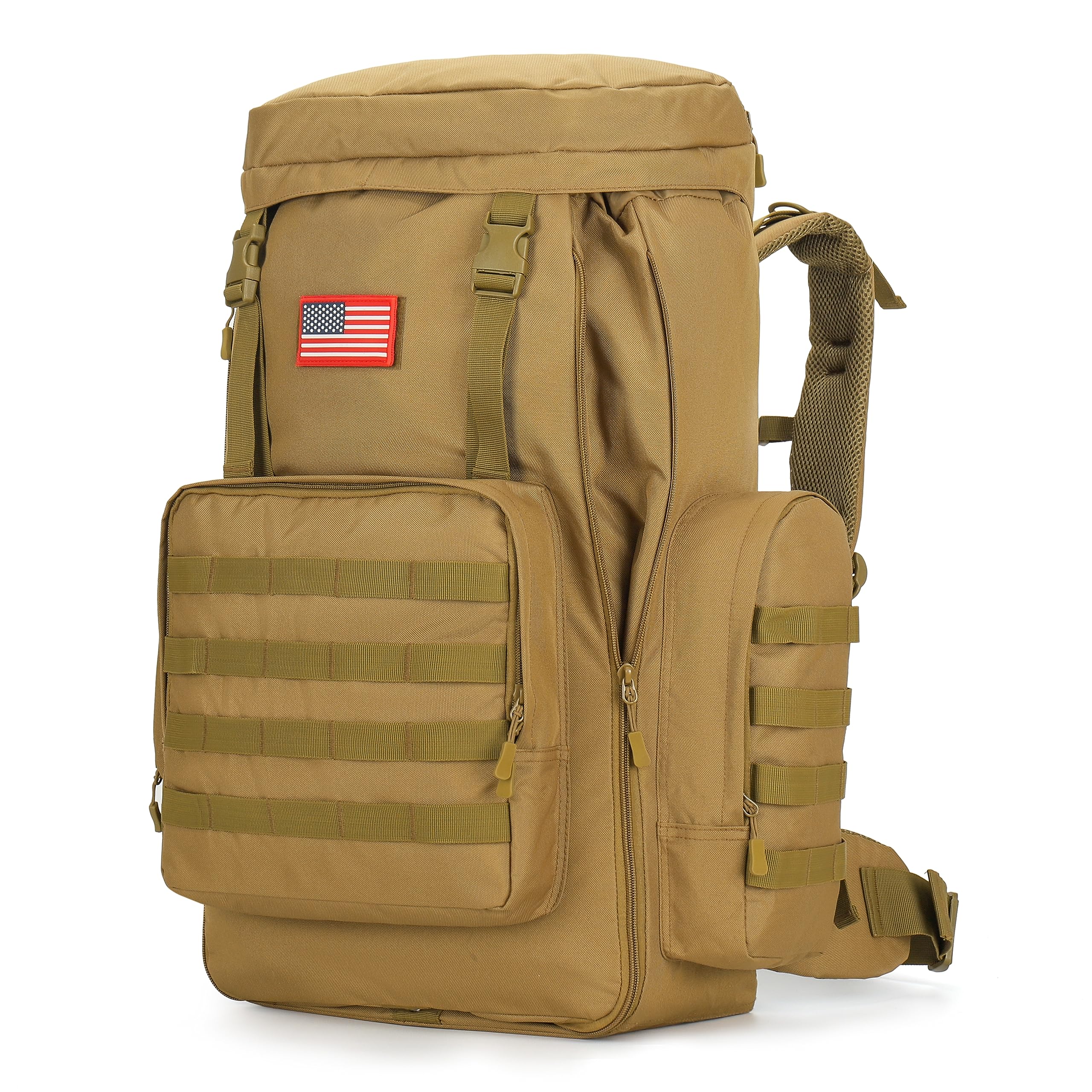 4landBig Camping Backpack for Men, Extra Large Hiking Backpack for Travel,  60L70L85L Oversized Waterproof Military Rucksack