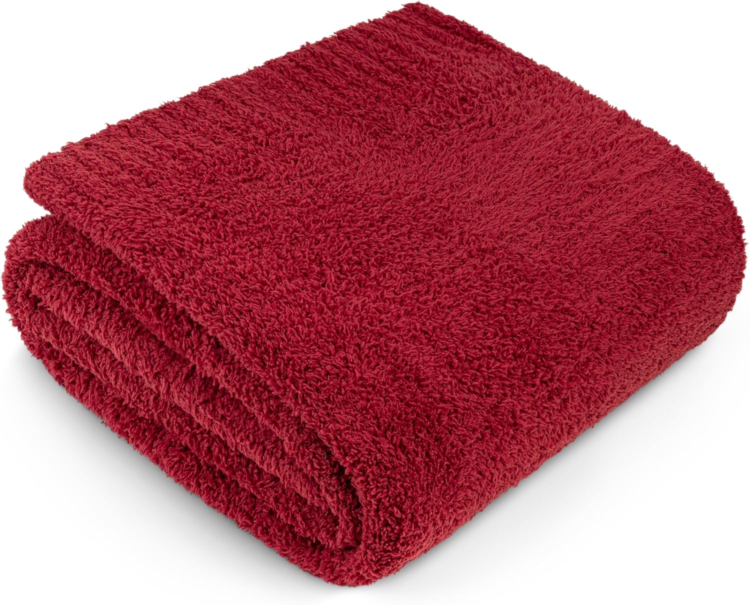 PAVILIA Super Soft Throw Blanket for Couch, Fluffy Cozy Lightweight Maroon Blanket, Large Fuzzy Warm Knit Blanket for Bed Sofa, Burgundy Red, 60x80