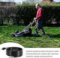Vista 7 de PATIKIL Cable de alimentación de repuesto, 9 pies 14 AWG, cable de cable de 3 clavijas 5-15P para electrodomésticos de aire acondicionado