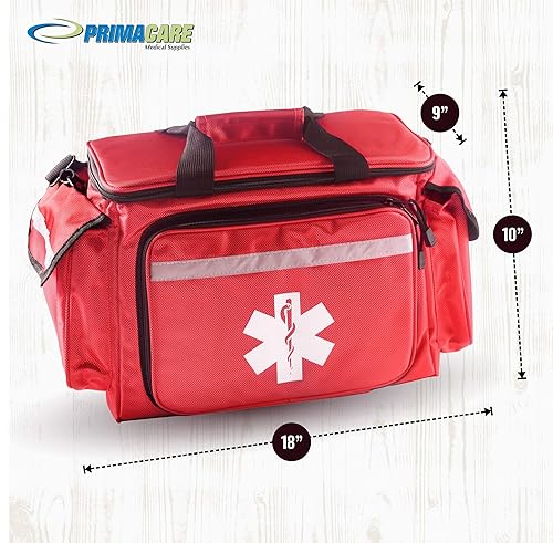 Miniatura 4 de Primacare KB-1088 EMT First Responder Trauma Bag, Bolsa de hombro EMS de lujo vacía, bolsa de botiquín de primeros auxilios profesional con 4