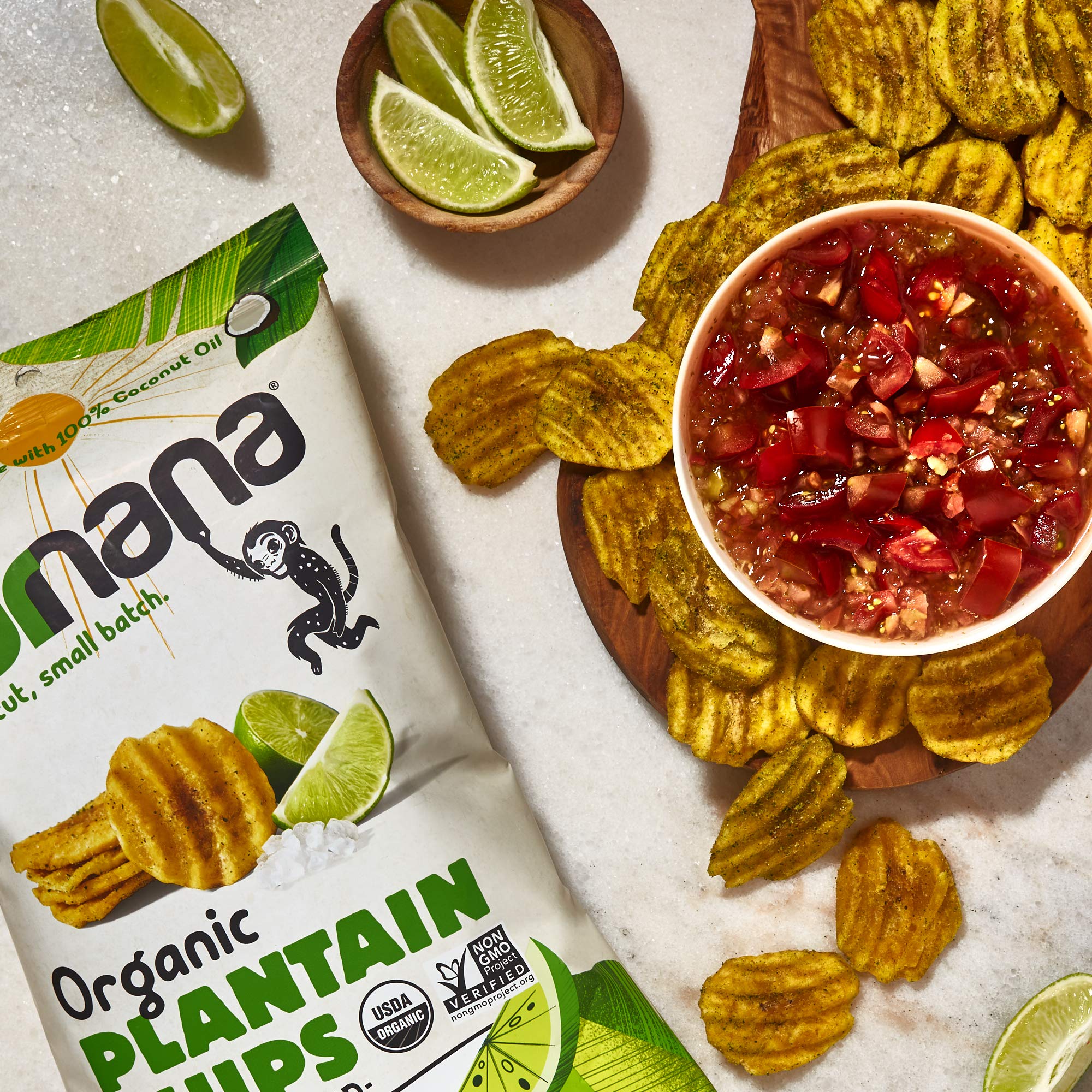 Barnana Organic Plantain Chips, Acapulco Lime, 5 Ounce Bag Paleo