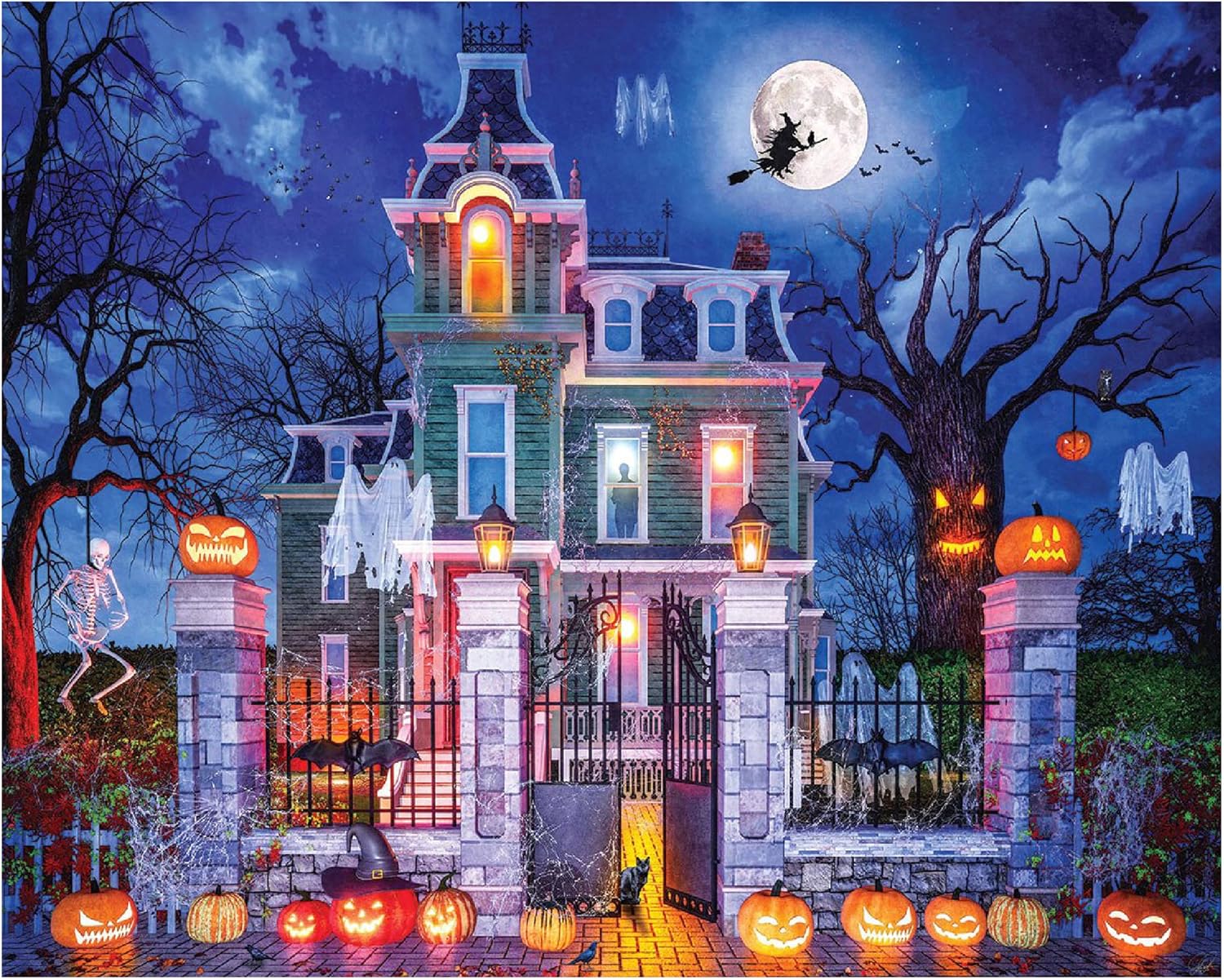 White Mountain 1000 Piece Jigsaw Puzzle Halloween Fall, House of Horror