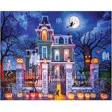 White Mountain 1000 Piece Jigsaw Puzzle Halloween Fall, House of Horror