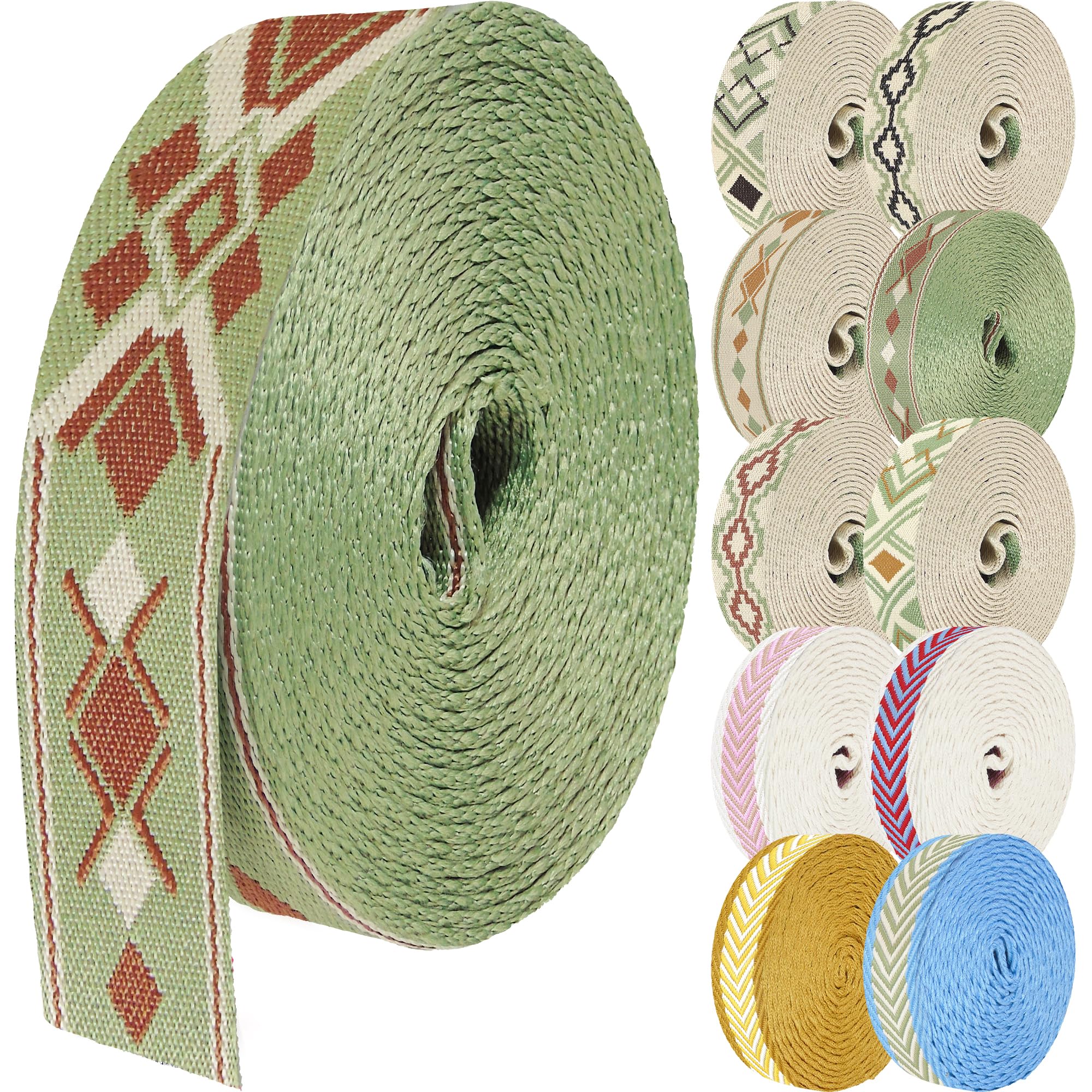 Grosun 1.5 inch Patterned Nylon Webbing Belt Webbing Straps Purse Straps Backpack Straps Nylon Belt