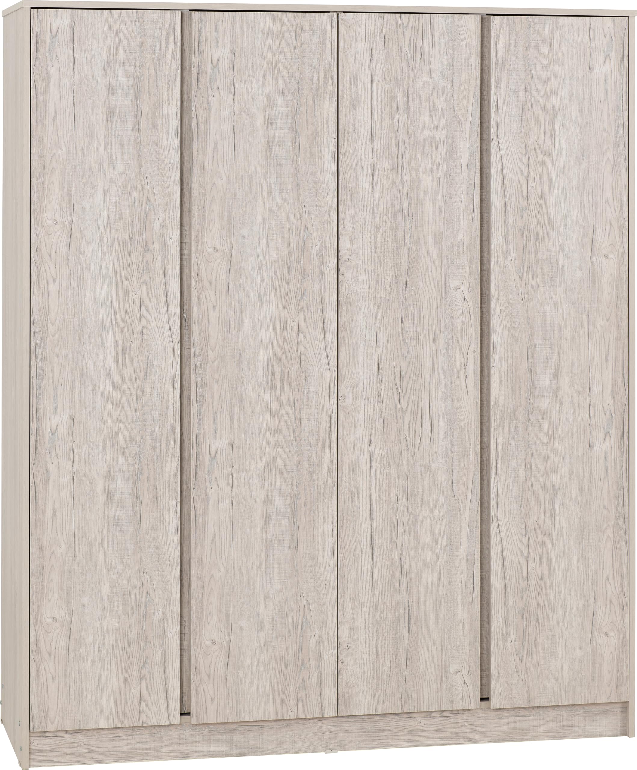 Rackhams Malvern 4 Door Wardrobe - Urban Snow