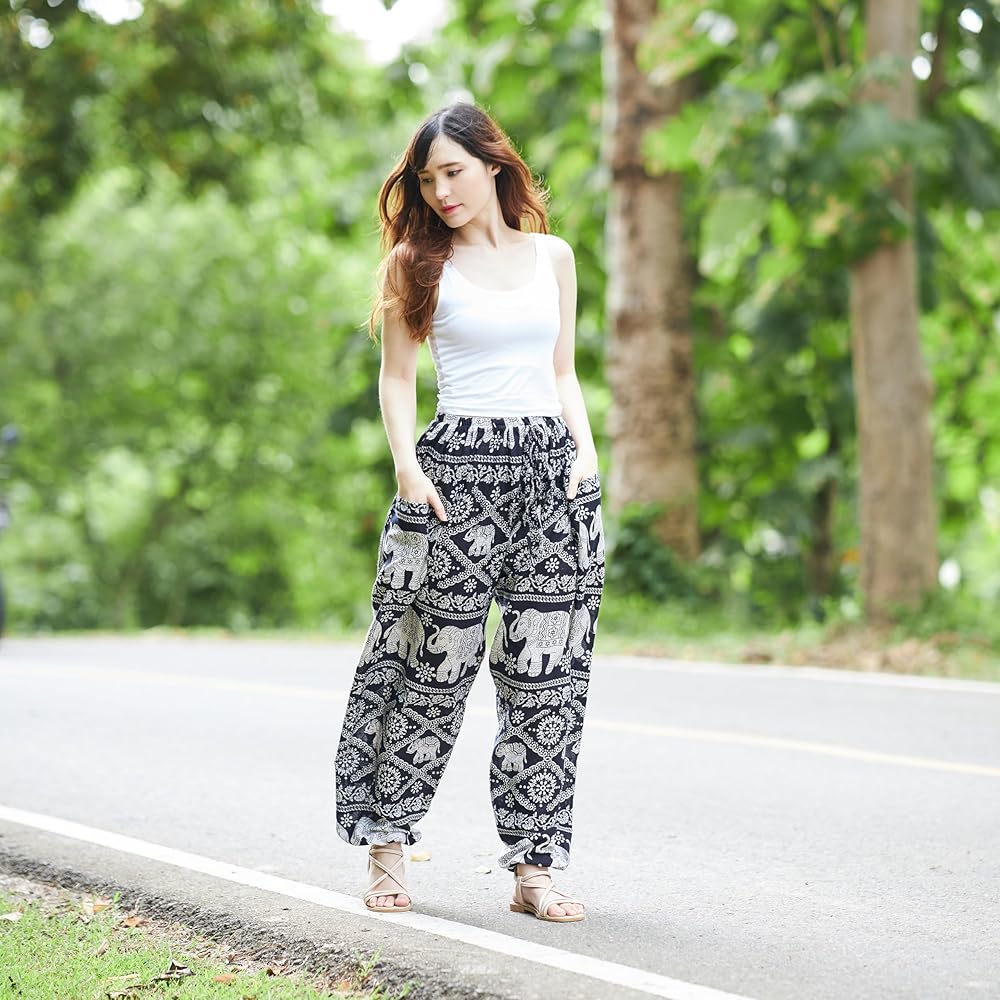 Lannaclothesdesign Harem Pants Women – Boho Elephant Pants High