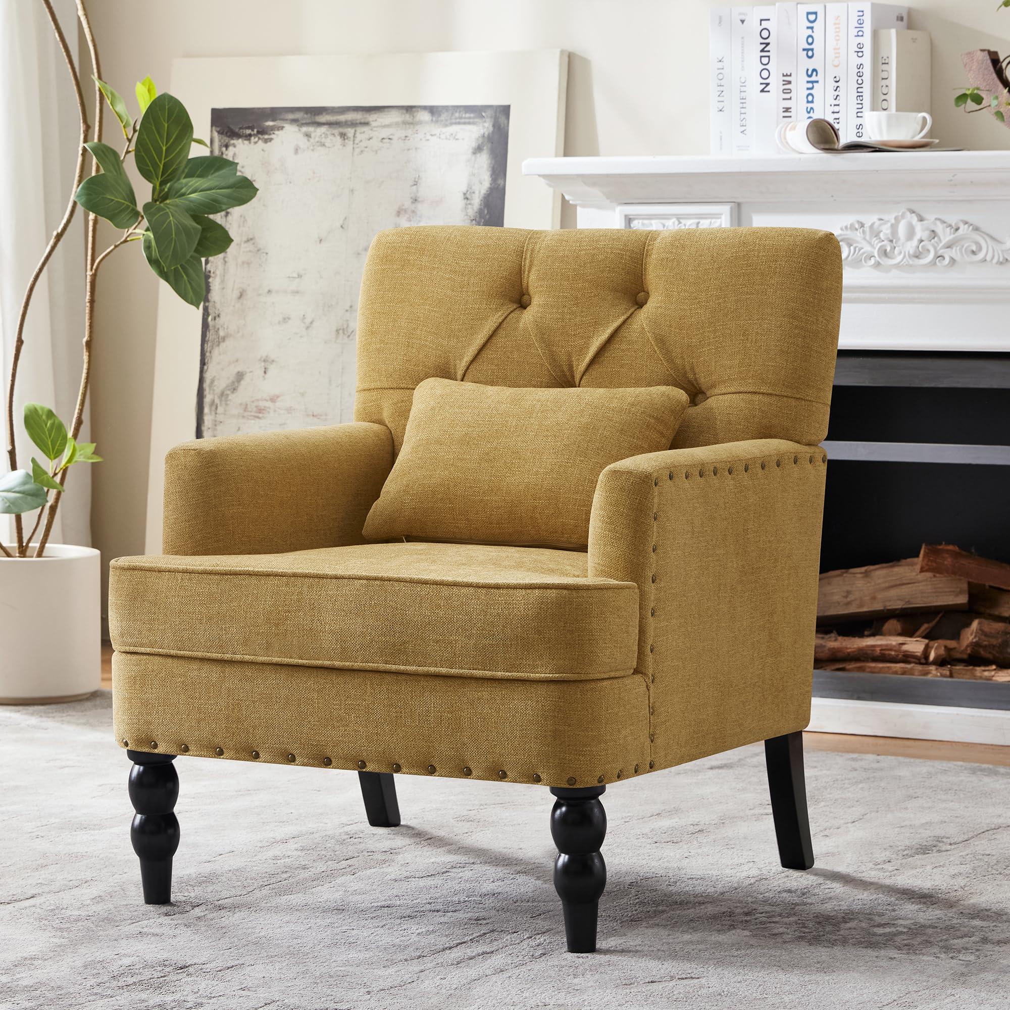 HUIMO Accent Chair with Lumbar Pillow