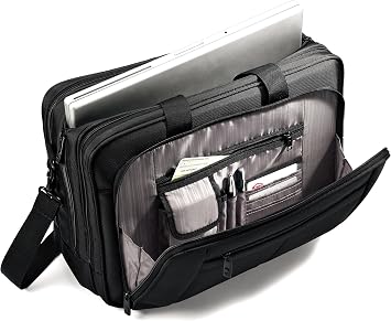 Samsonite Classic Multi Gusset Toploader Briefcase, Black, Triple Gusset 15.6-Inch