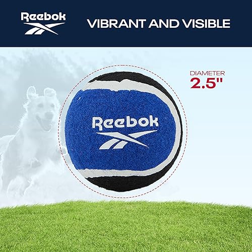 Miniatura 6 de Reebok Pelotas de tenis para perros, paquete de 12 pelotas de tenis para perros para jugar al aire libre, grandes pelotas de tenis para perros para