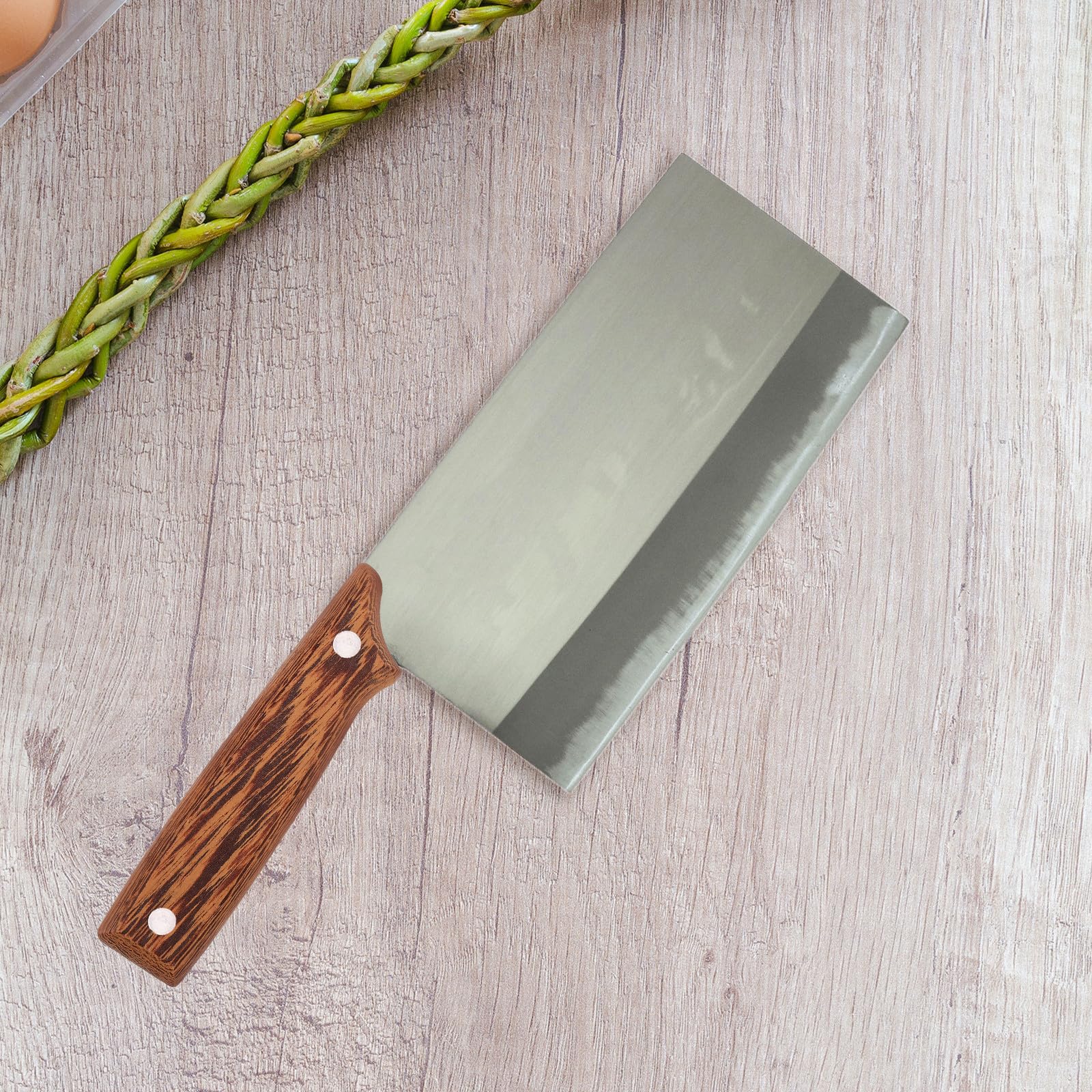 Manici Antiscivolo Legno da Coltelli Pezzi 2 Marrone Cucina Impugnatura Ricambi