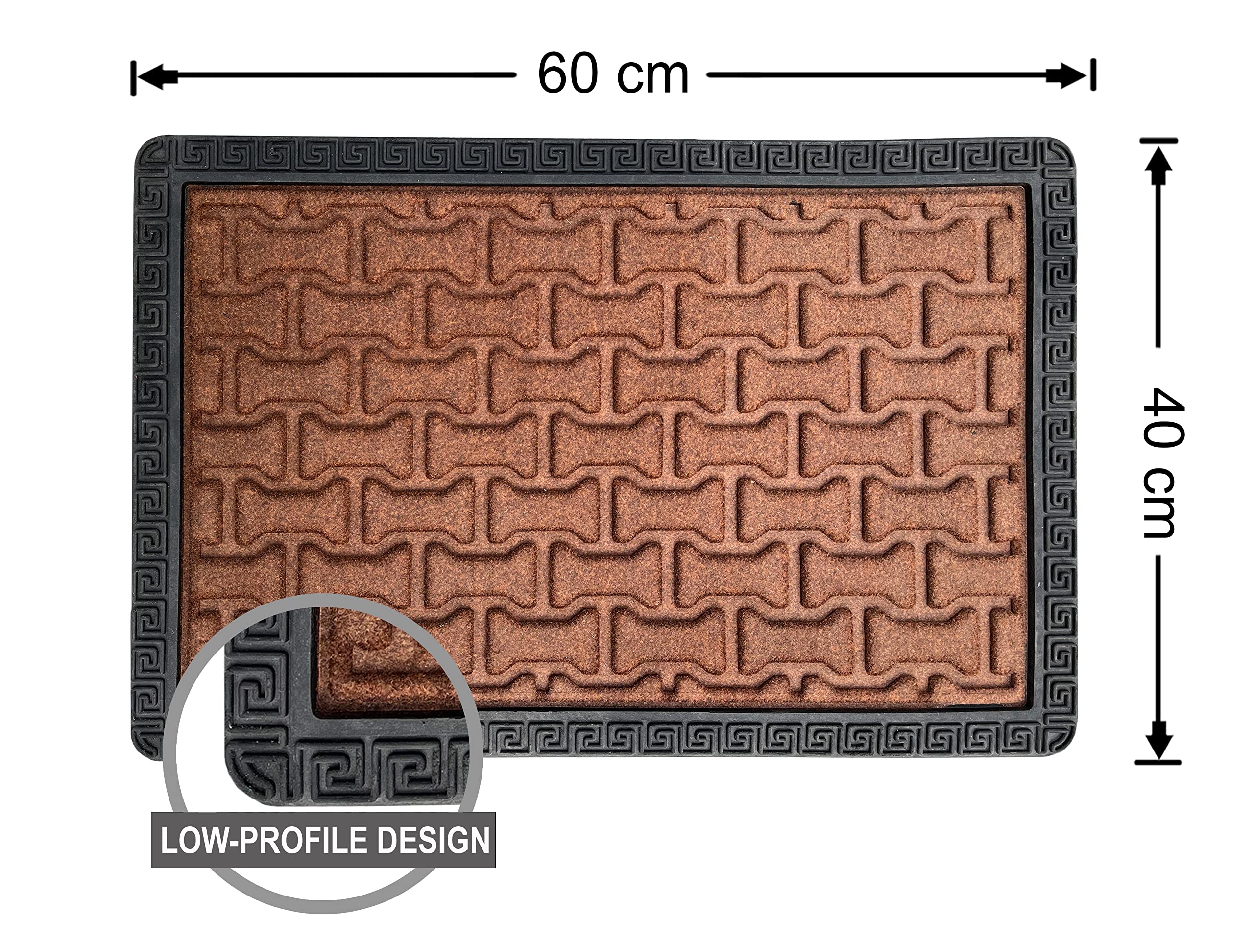 amazelo cart Polypropylene Anti Skid Door Mat for Entrance - Modern Stylish Washable Floor Rug Bath Mats for Home, Office, Bathroom, Living Room Kitchen & Hall Use (Rust)