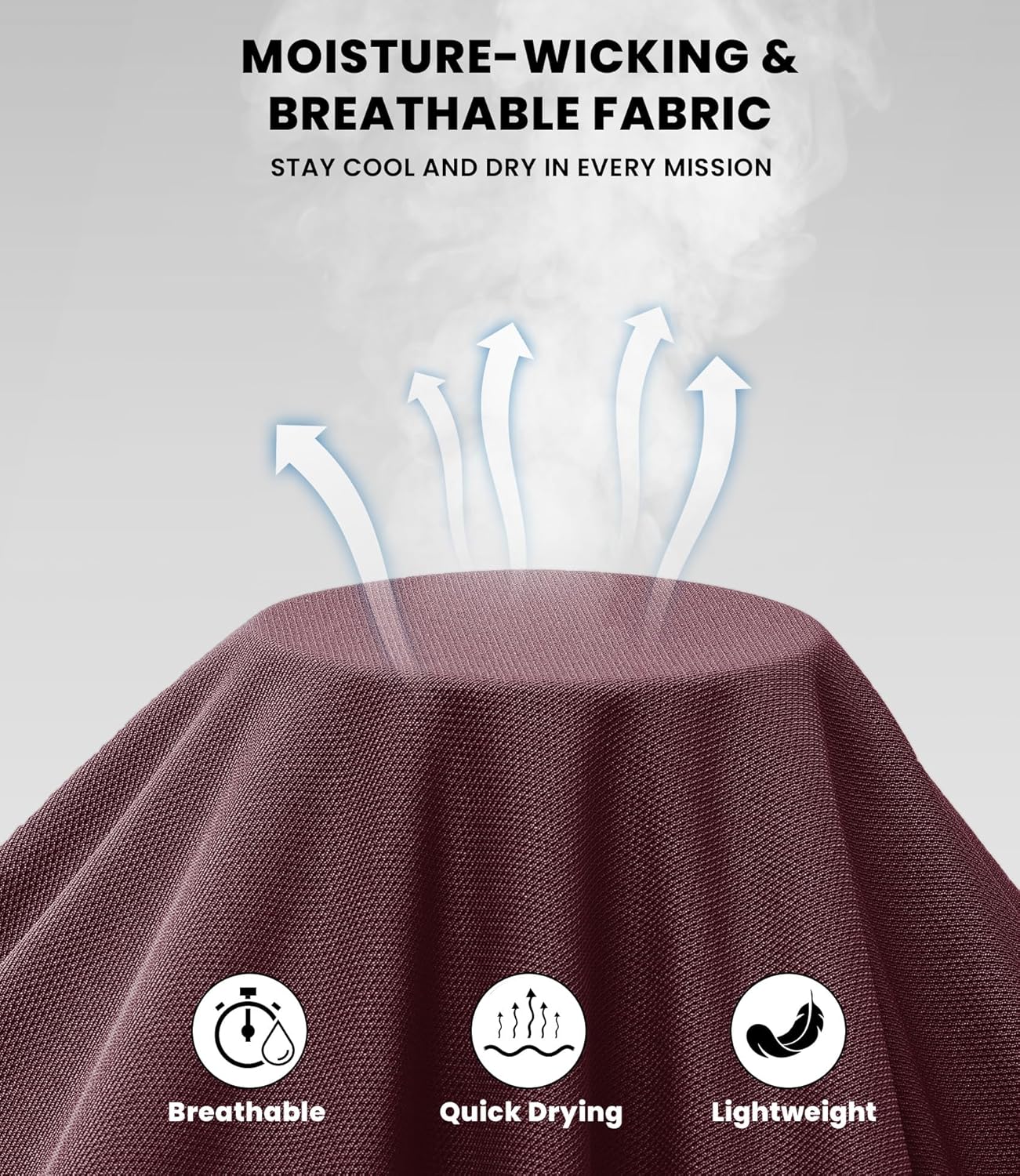 V VALANCH Polo Shirts for Men 2 Pack Tactical Performance Polo Short Sleeve Collared Work Shirt - Image 5