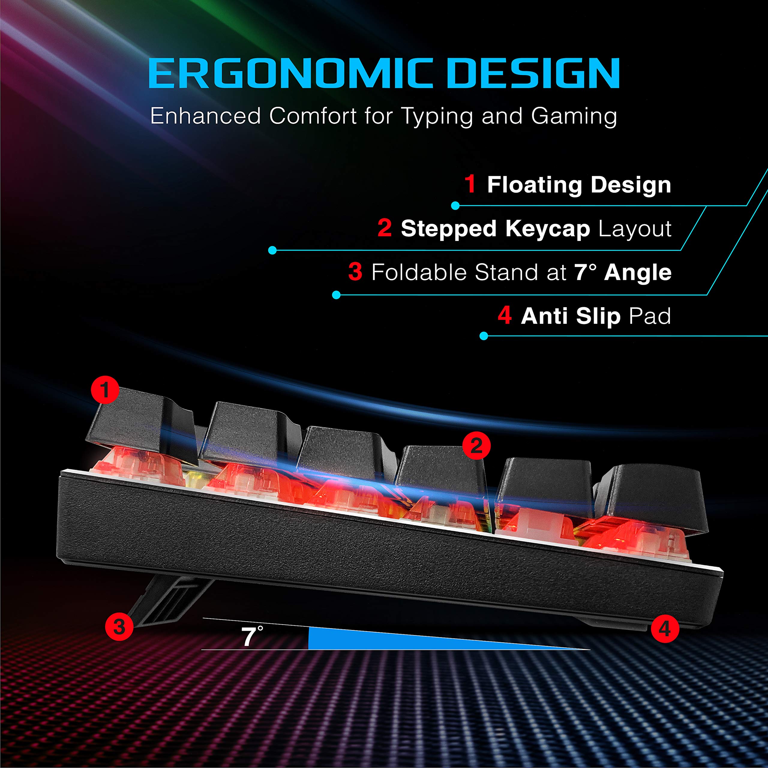 SHAVA TKL Mechanical Gaming Keyboard, Special 89 Keys Layout Keyboard