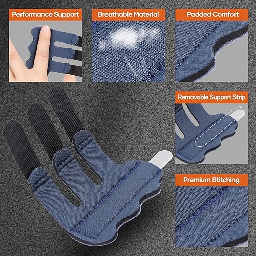 Miniatura 2 de Férula de dedo de gatillo para artritis, lesiones, esguinces enderezamiento de dedos, férulas para dedos índice, medio, anular, alivio del dolor -