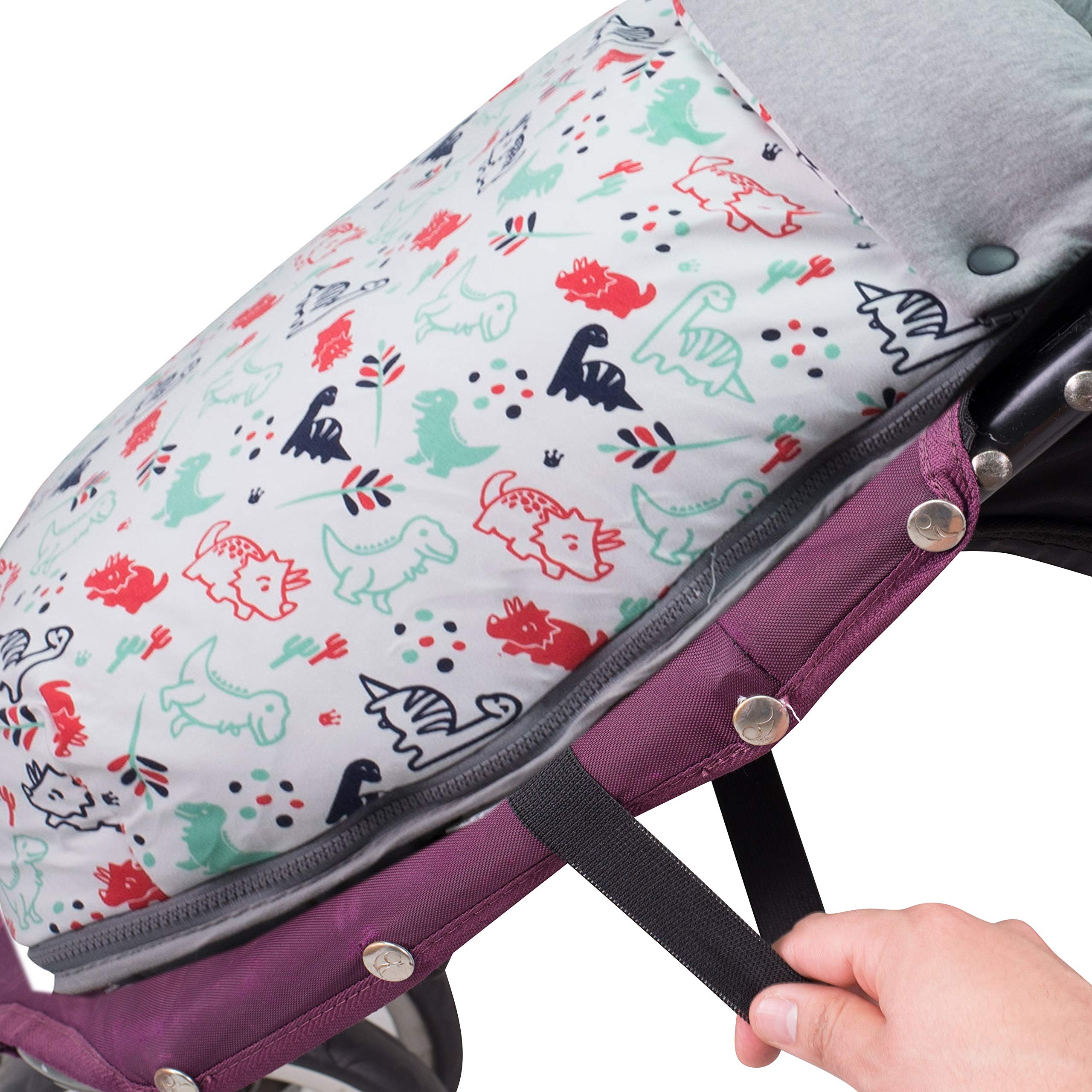 JYOKO Kids Saco para Cochecito Compatible con Baby Jogger City Mini Joolz (Algodon, Dino Party)
