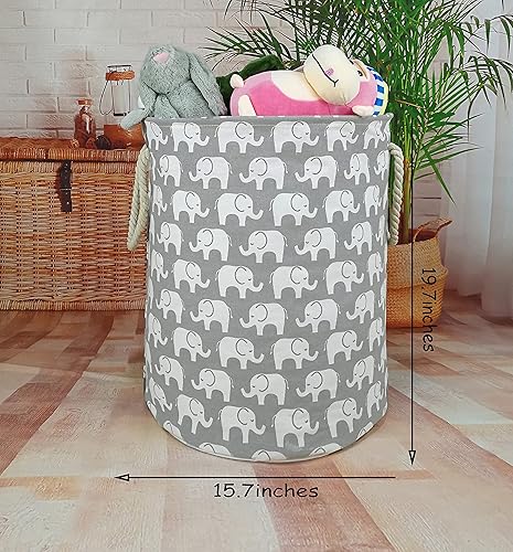 Miniatura 2 de Cesta de ropa sucia de elefante, plegable, impermeable, de lona, para la ropa sucia, linda canasta de dibujos animados para habitación de los niños,