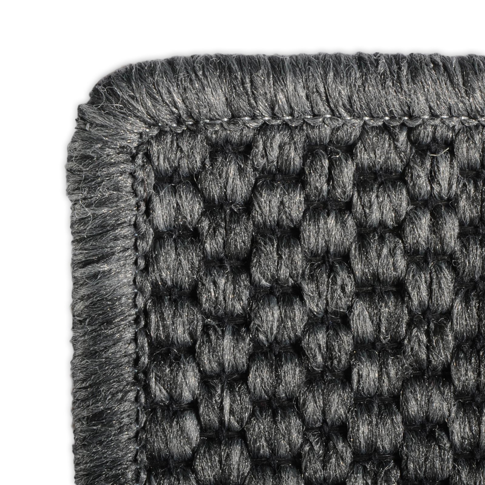 Floordirekt Tappeto passatoia Kalkutta Effetto sisal, Motivo Occhio Tigre, per corridoio, passatoia per Cucina (Antracite, 80 x 250 cm)
