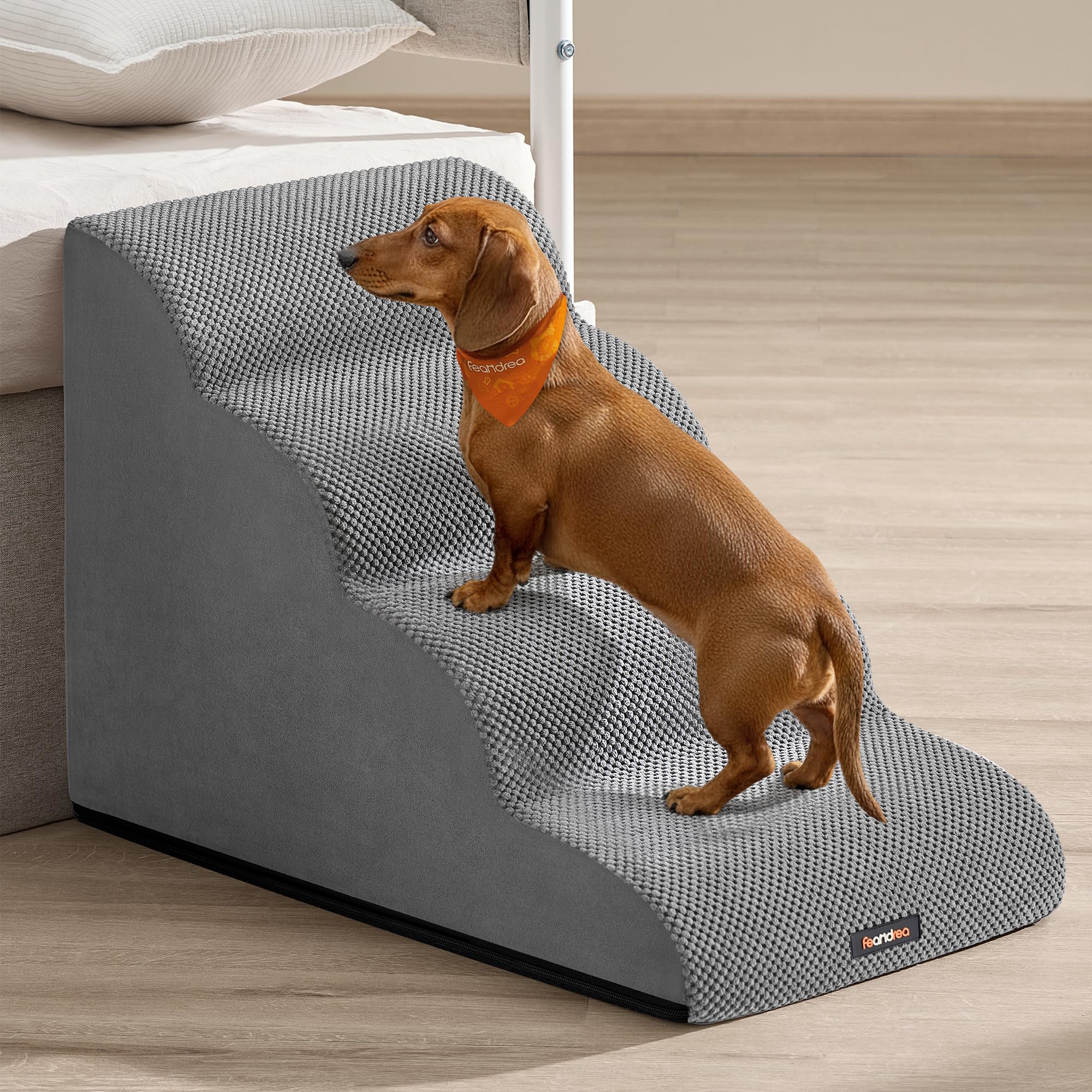 Feandrea Hundetreppe, 4 Stufen, wasserdicht, rutschfest, geringe Neigung