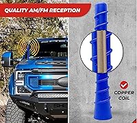 Vista 102 de ICBEAMER 3 inch / 76 mm MINI Mexican Mexico Flag Automotive Antenna with Internal Copper Coil Universal Fit AM/FM Radio Antenna Replacement