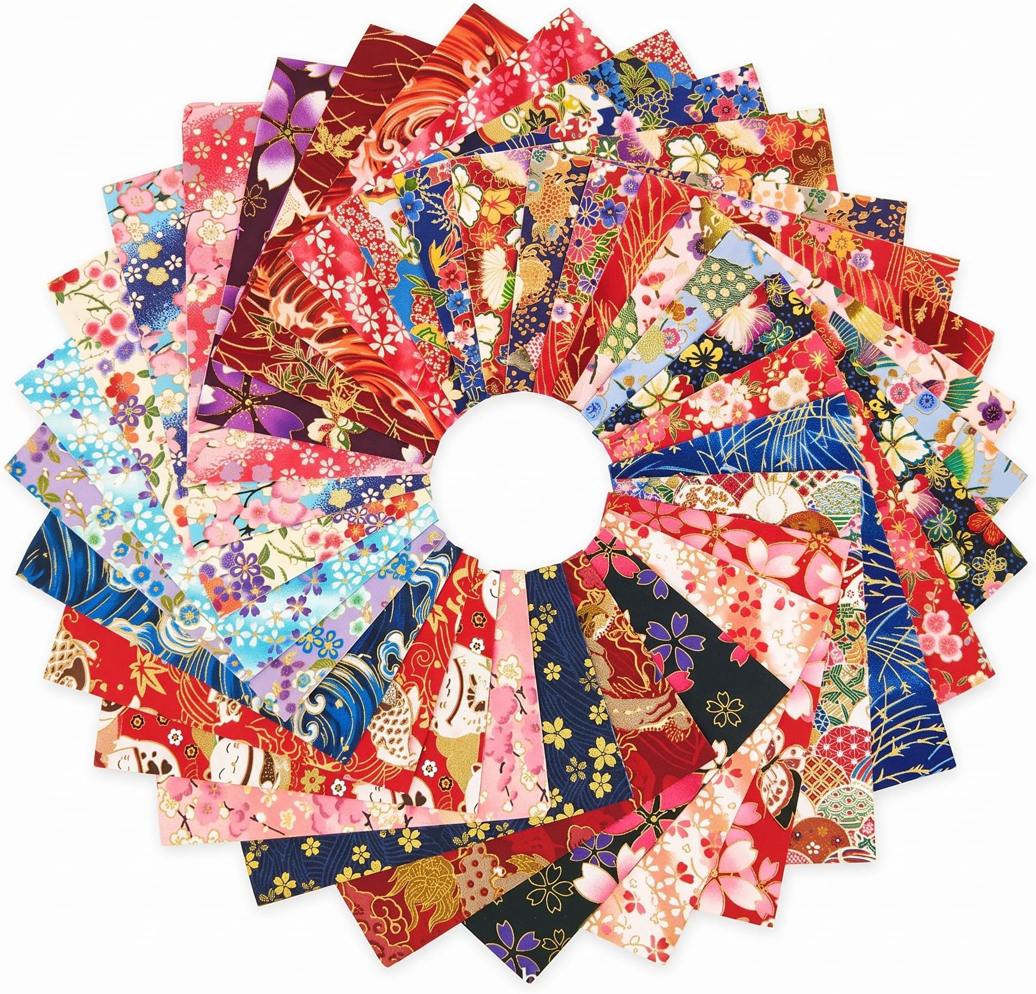 Tudomro 30 Pcs 8" x 10" Japanese Fabric Bundle Cotton Quilting, Fresh Style