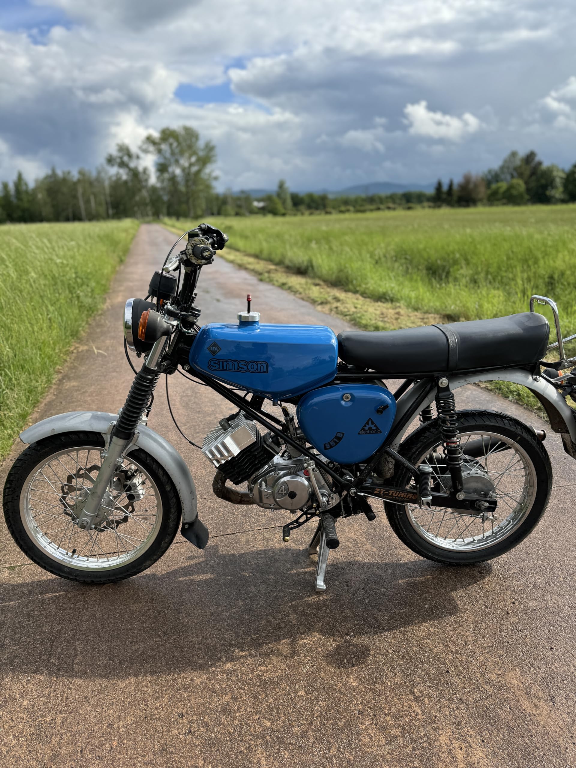 Decalcomanie Simson Serbatoio Argento Set Adesivi Per Simson/IFA B51, S51, S51B - Per Parafanghi Laterali E Serbatoio, Colore Argento Decalcomanie Argento Per Moto D'epoca - Foto 8