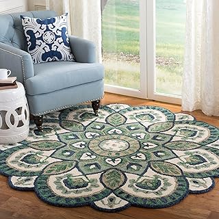 14 Living Room Carpet Ideas for Warm Comfortable Everyday Style 76 SAFAVIEH Novelty Collection 8' Round Ivory/Blue NOV604M Handmade Floral ...