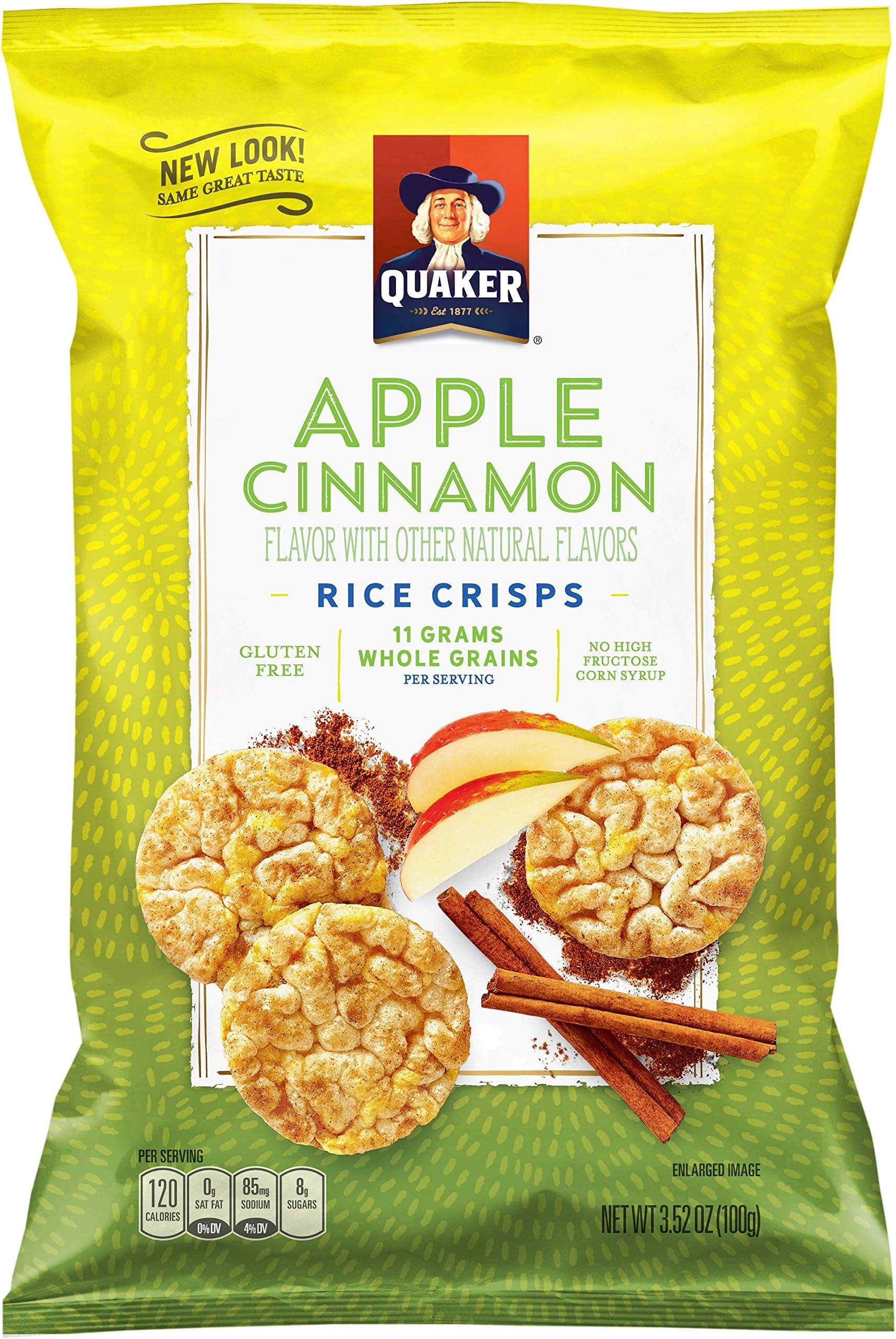 Amazon.com: Quaker Rice Crisps, Apple Cinnamon, 3.52 Ounce, Pack of 6 ...