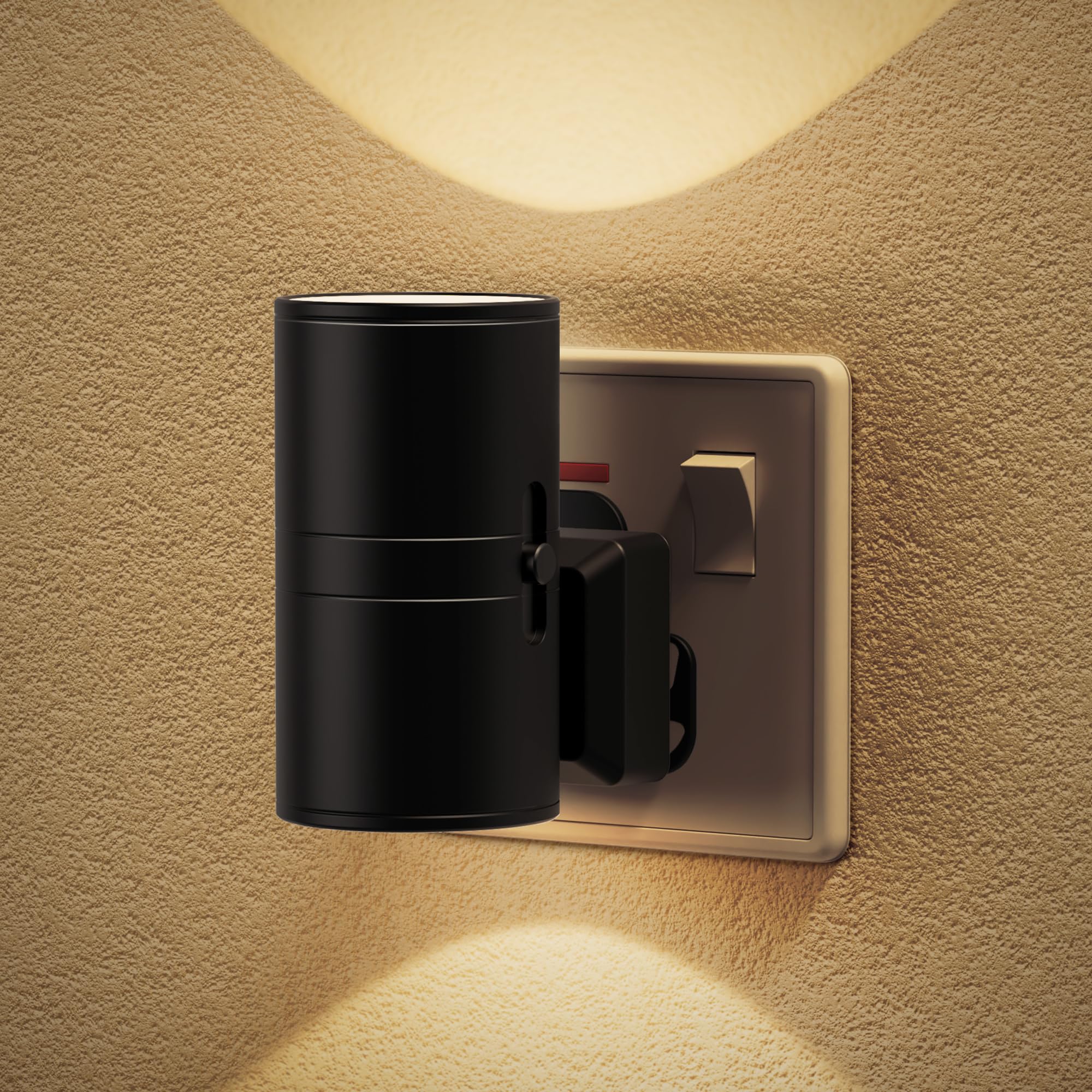 JandCase Night Light, Night Light Plug in Wall with Dusk to Dawn Sensor, Dimmable 0-100LM, 3000K Warm White