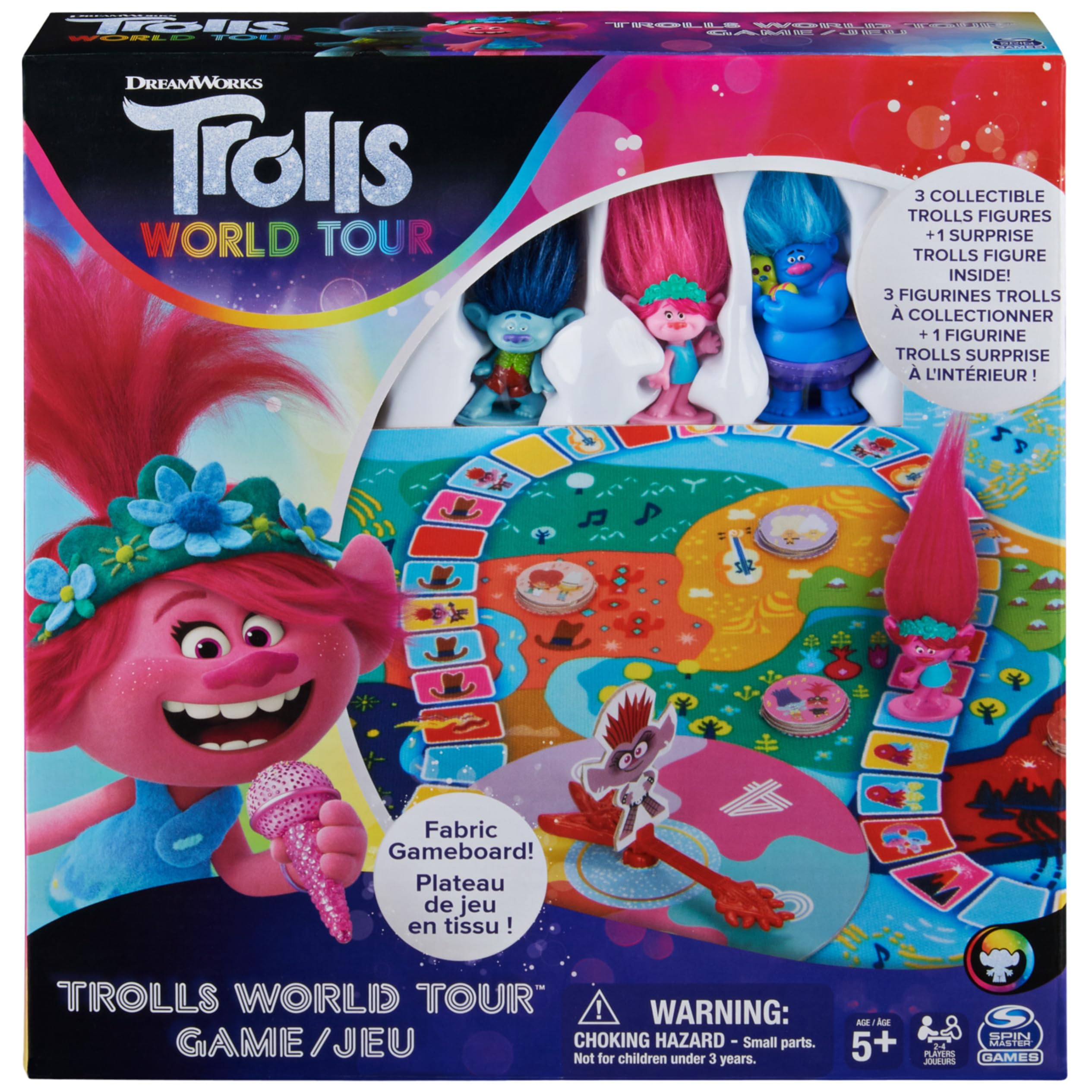 Spin Master Games Trolls World Tour Cooperative Strategy Board Game for Families and Kids Ages 5 and up