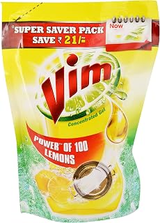 Vim Concentrated Gel - Lemon, 500ml Pouch Price In India