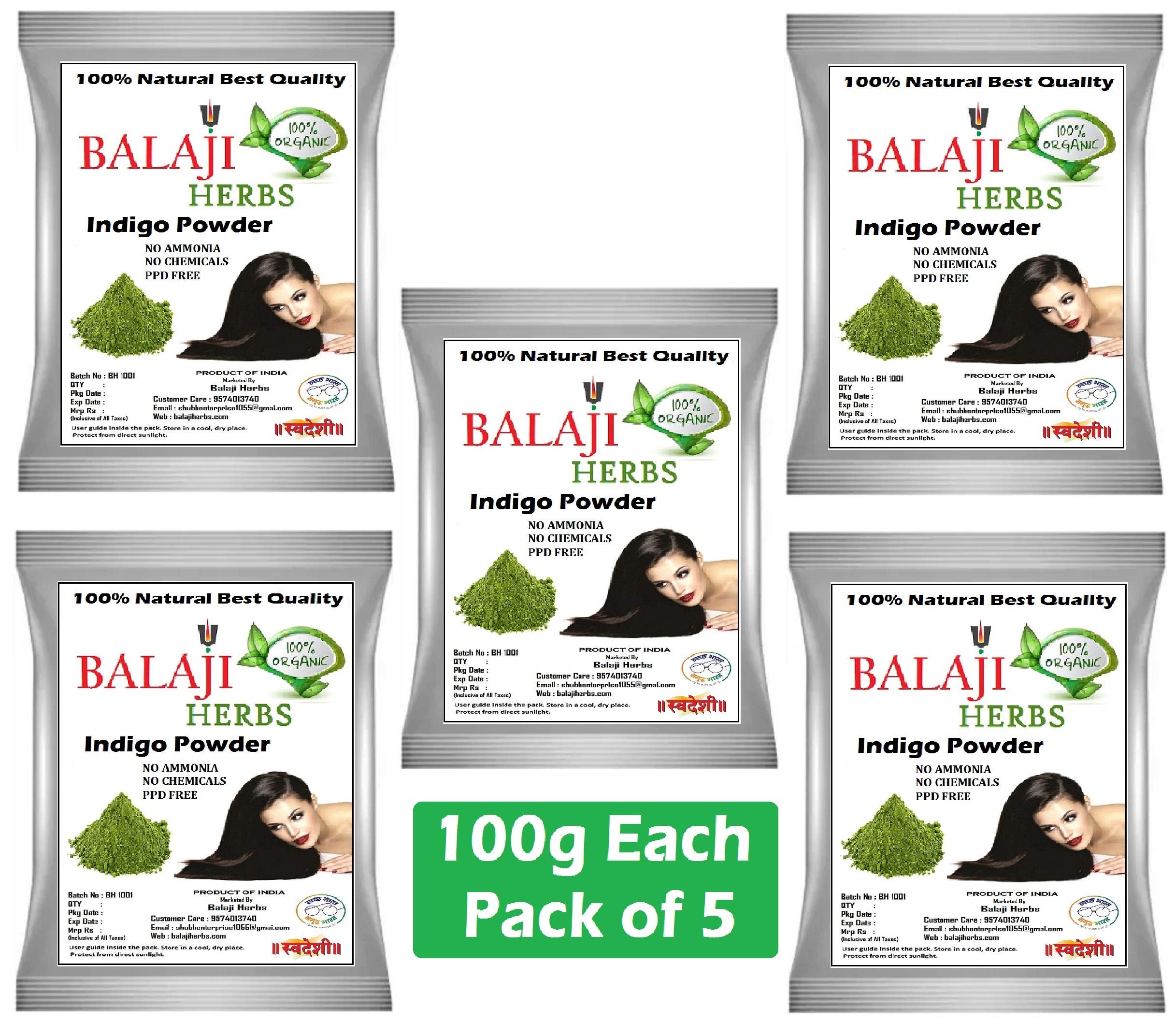 100% ORGANIC Indigo Powder For Hair & Beard Dye - Black (500g)