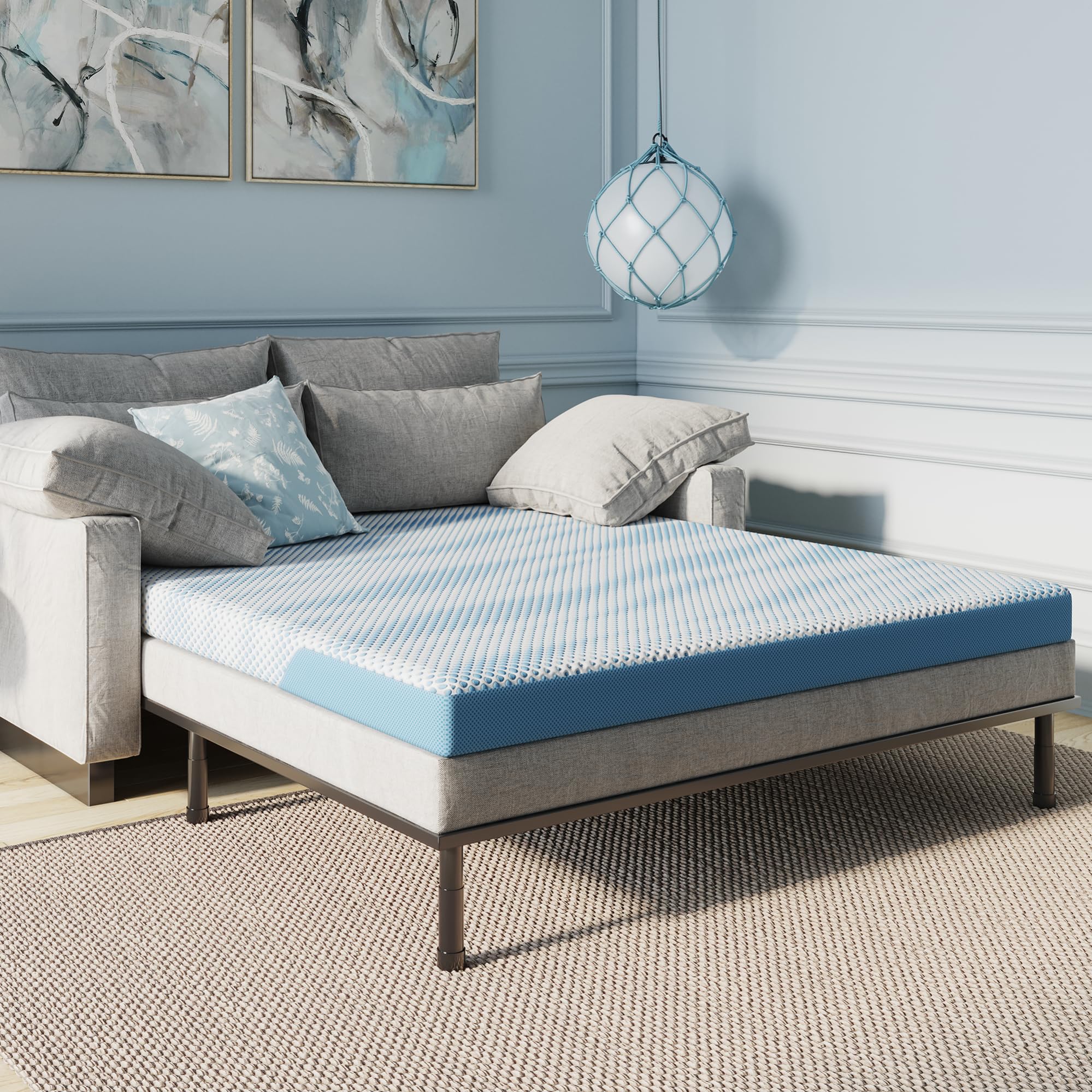 ROOST SLEEP Memory Foam Sofa Bed Mattress, 4.5-Inch – Cool Cloud Queen Size Replacement for Pull-Out Couch, Sleeper Sofa, Hide-A-Bed – Soft, Supportive Fold-Out Mattress