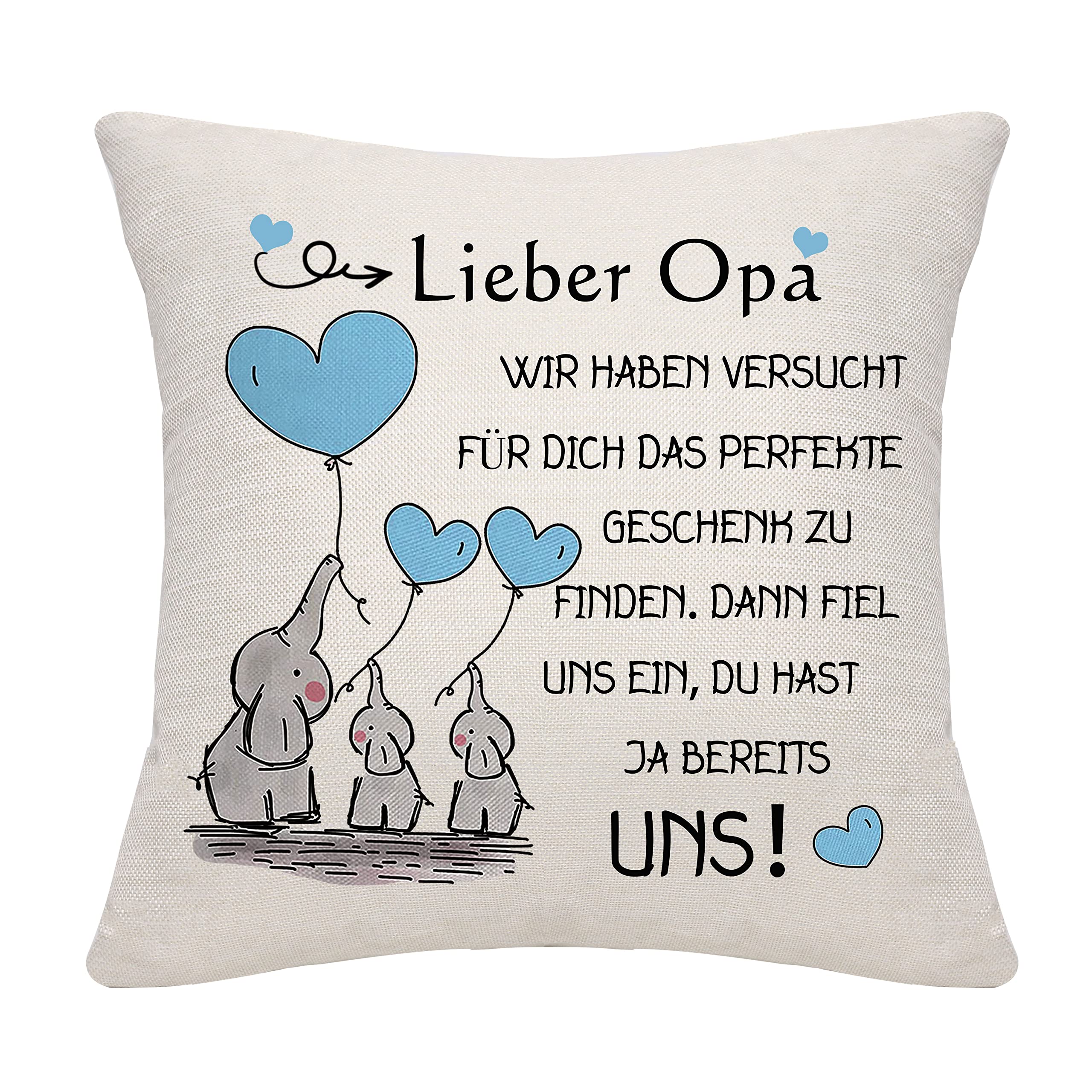 Bommex Elefant Kissenbezüge für Mama Tochter Sohn Papa Oma Großmutter Enkelin Enkelin Tante Nichte Freundin Frau Familie Geschenk Geburtstagsgeschenk