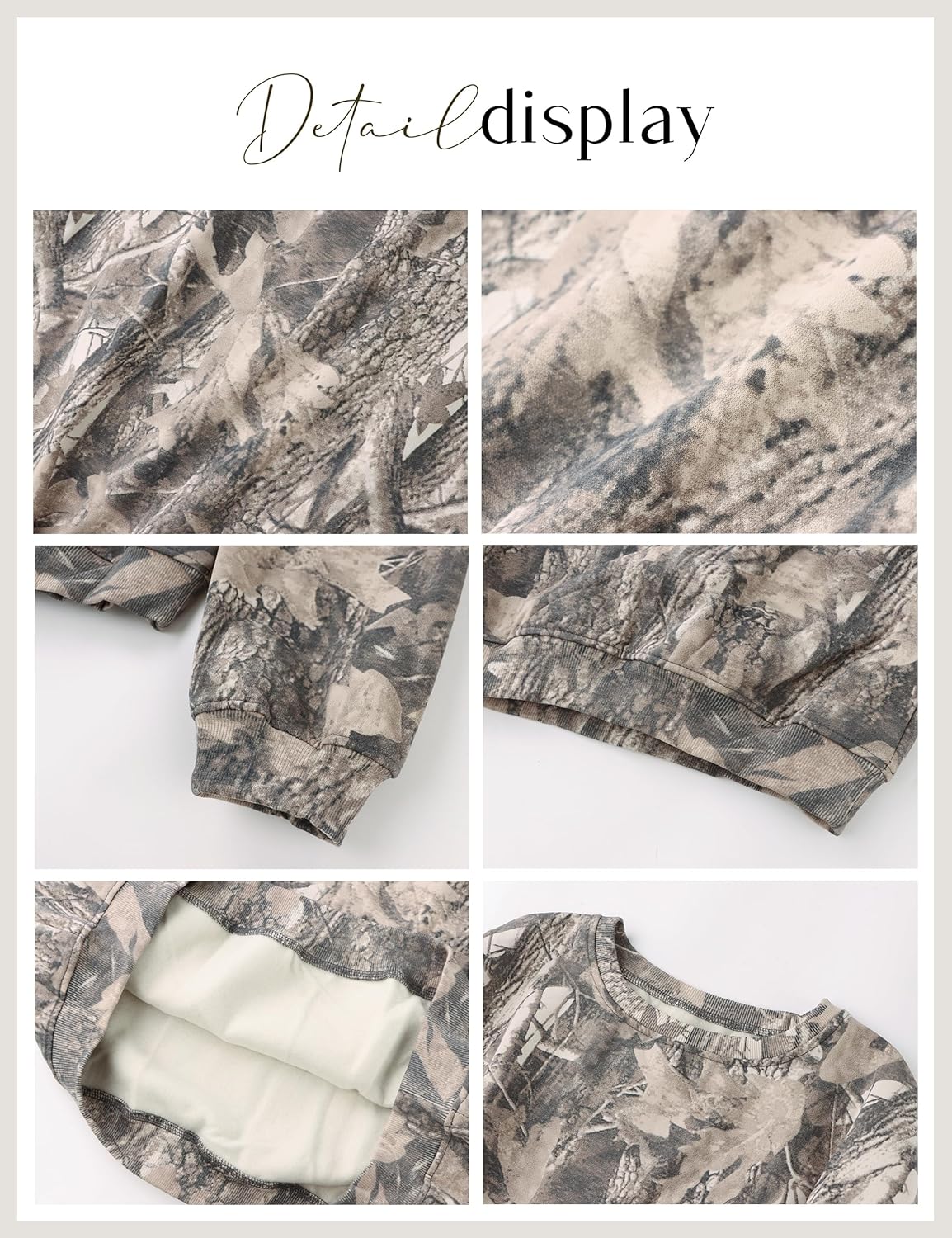 Women Camo Sweatshirt Oversized Crewneck Long Sleeve Maple Leaf Print Fall Pullover Tops Camouflage Graphic Hoodie - Image 5